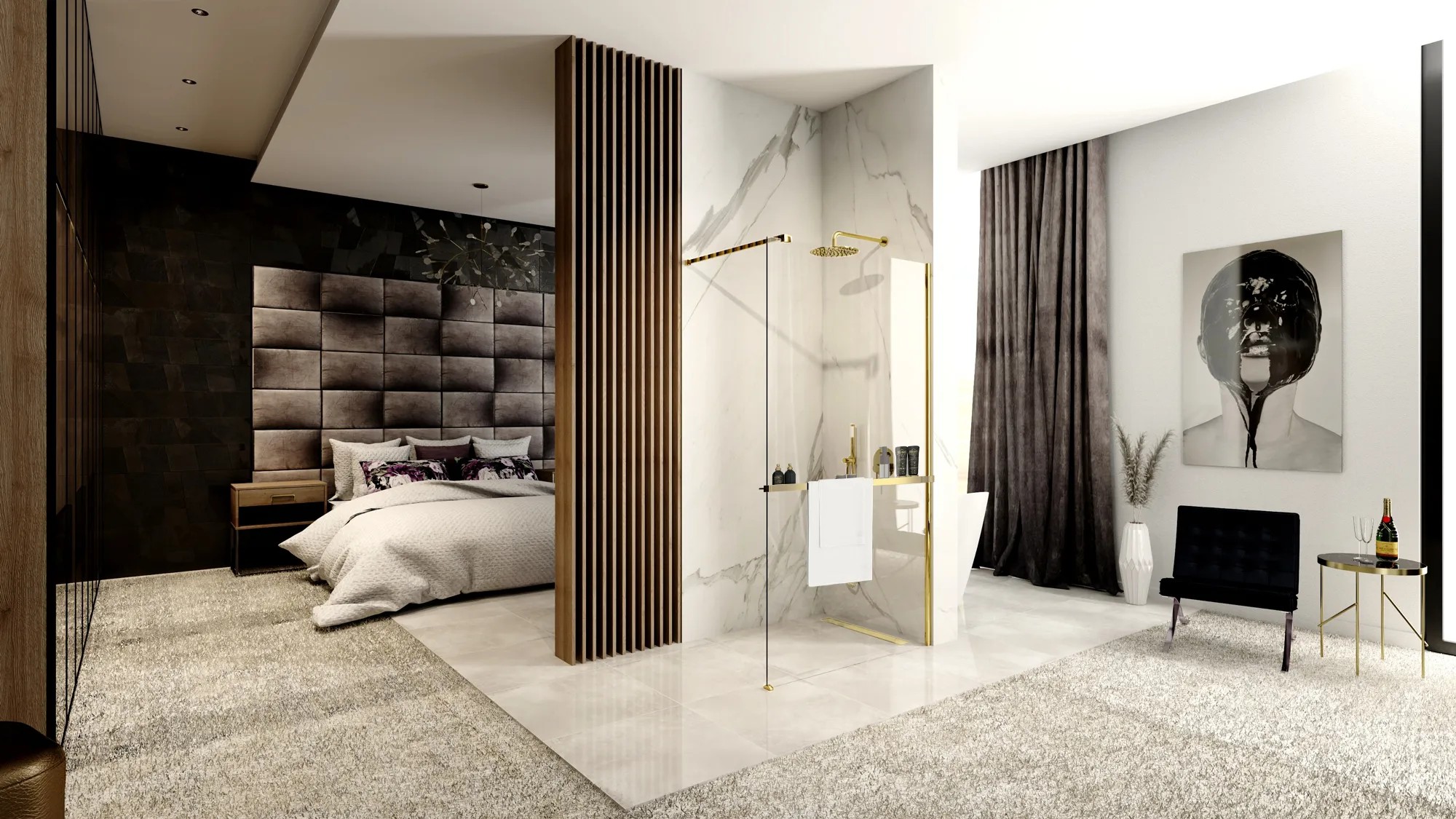 REA Handdukskrok EVO Guld, 120x12,5x120cm