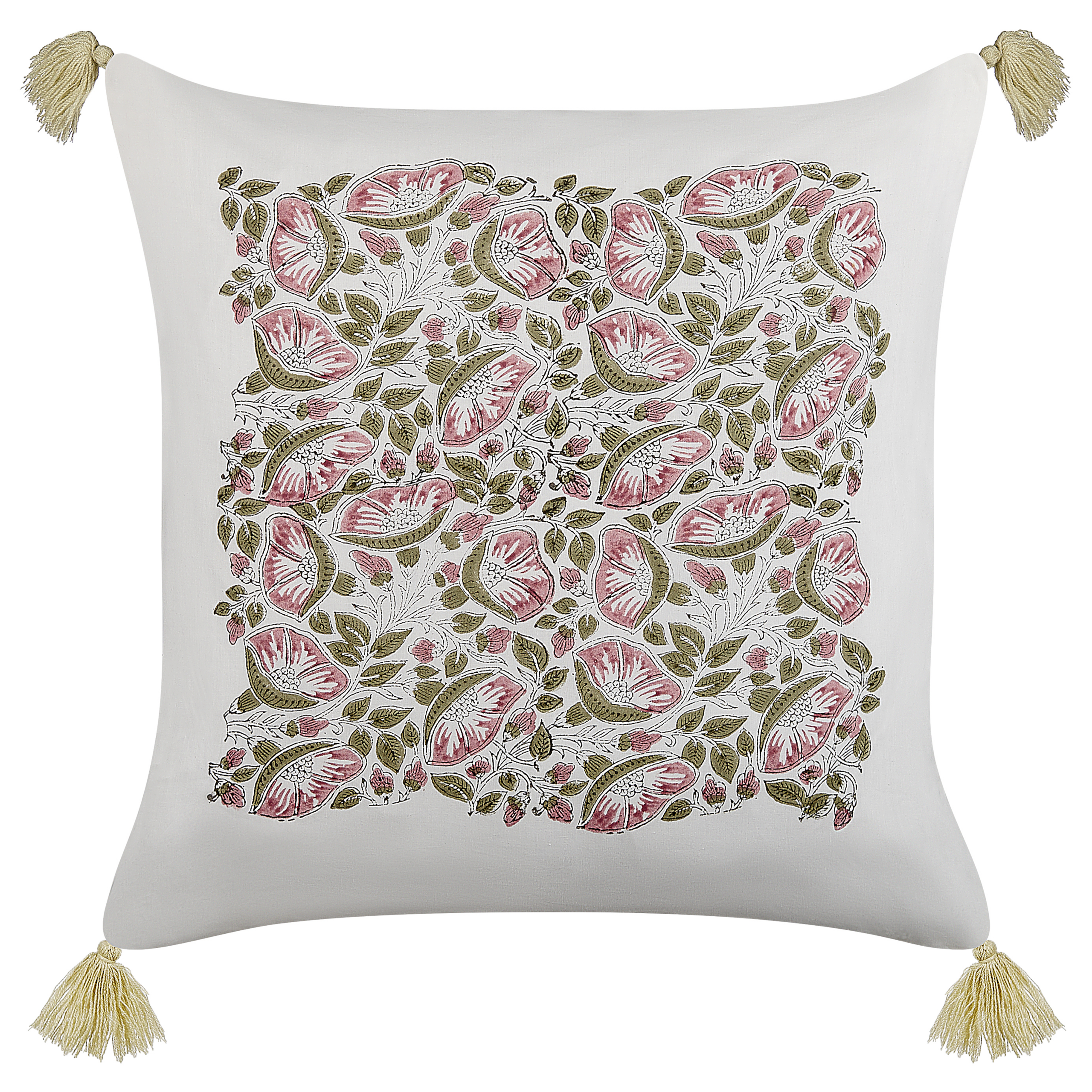 Prydnadskudde CARISSA 45 x 45 cm Bomull Flerfärgad Blommigt tryck
