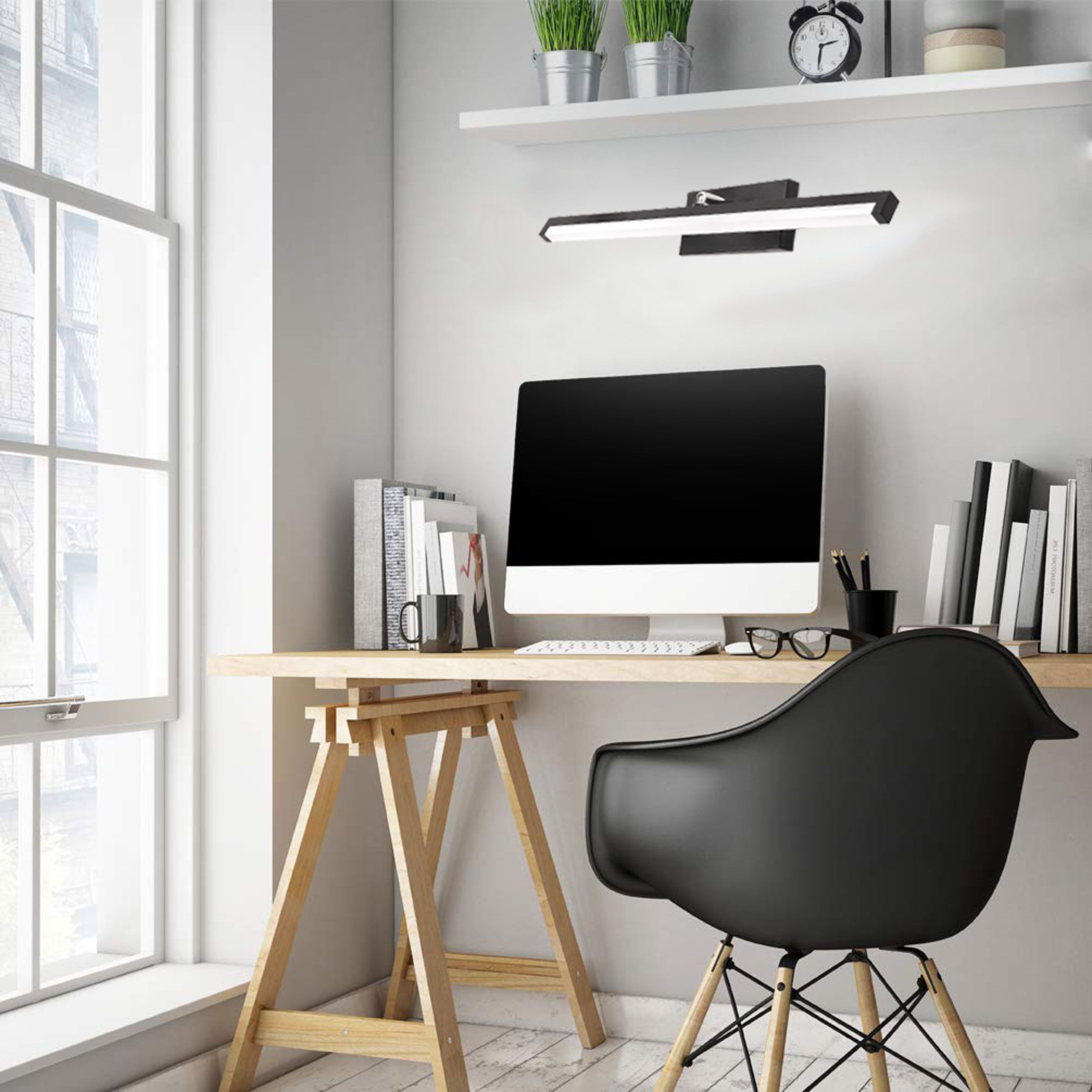 TOOLIGHT vägglampa LED APP373-1W 50CM Svart 8x50x7cm
