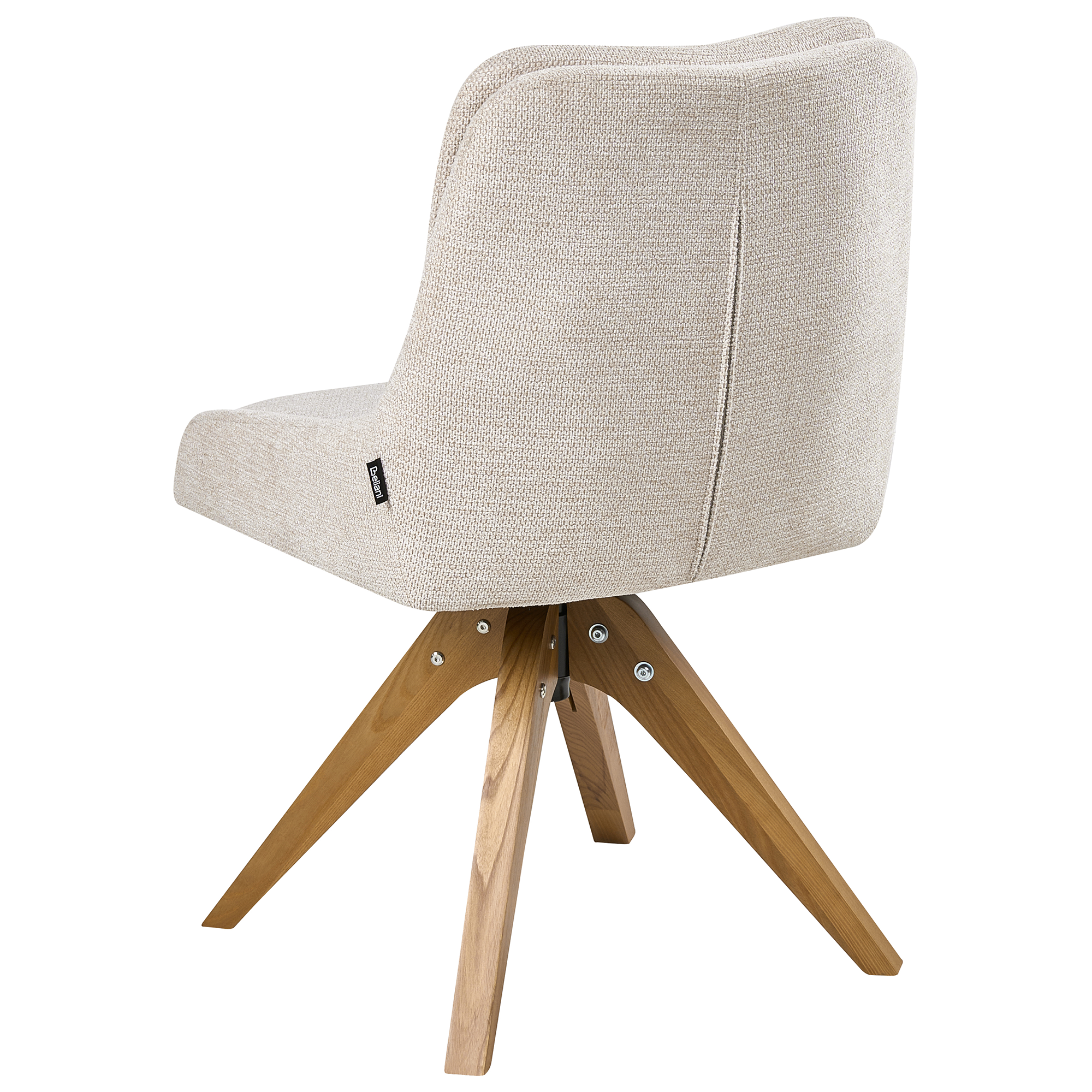 Set med 2 matstolar Vridbar DORRIS Ljusbeige