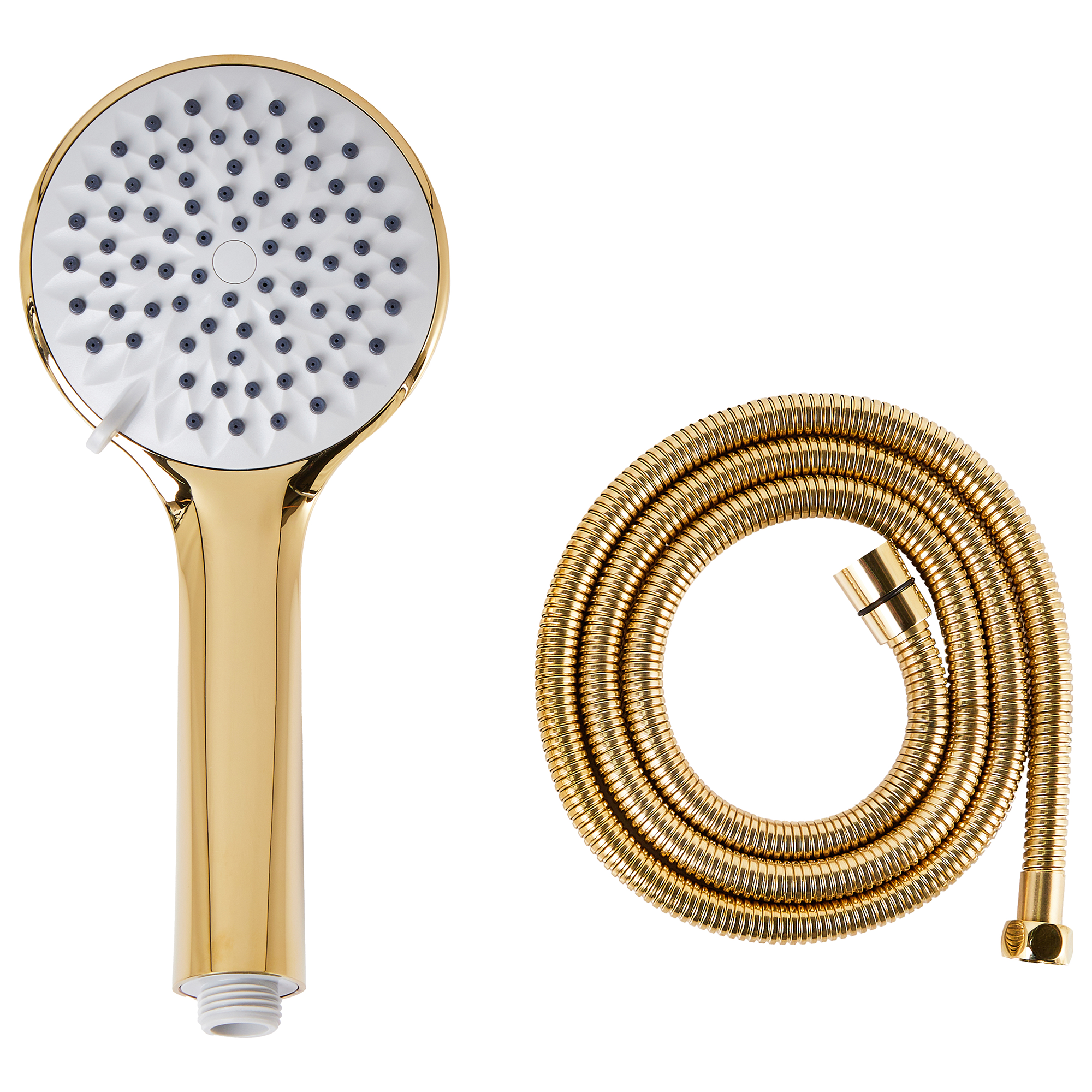 Duschhuvud och slangkit TARMA 4 strållägen Guld