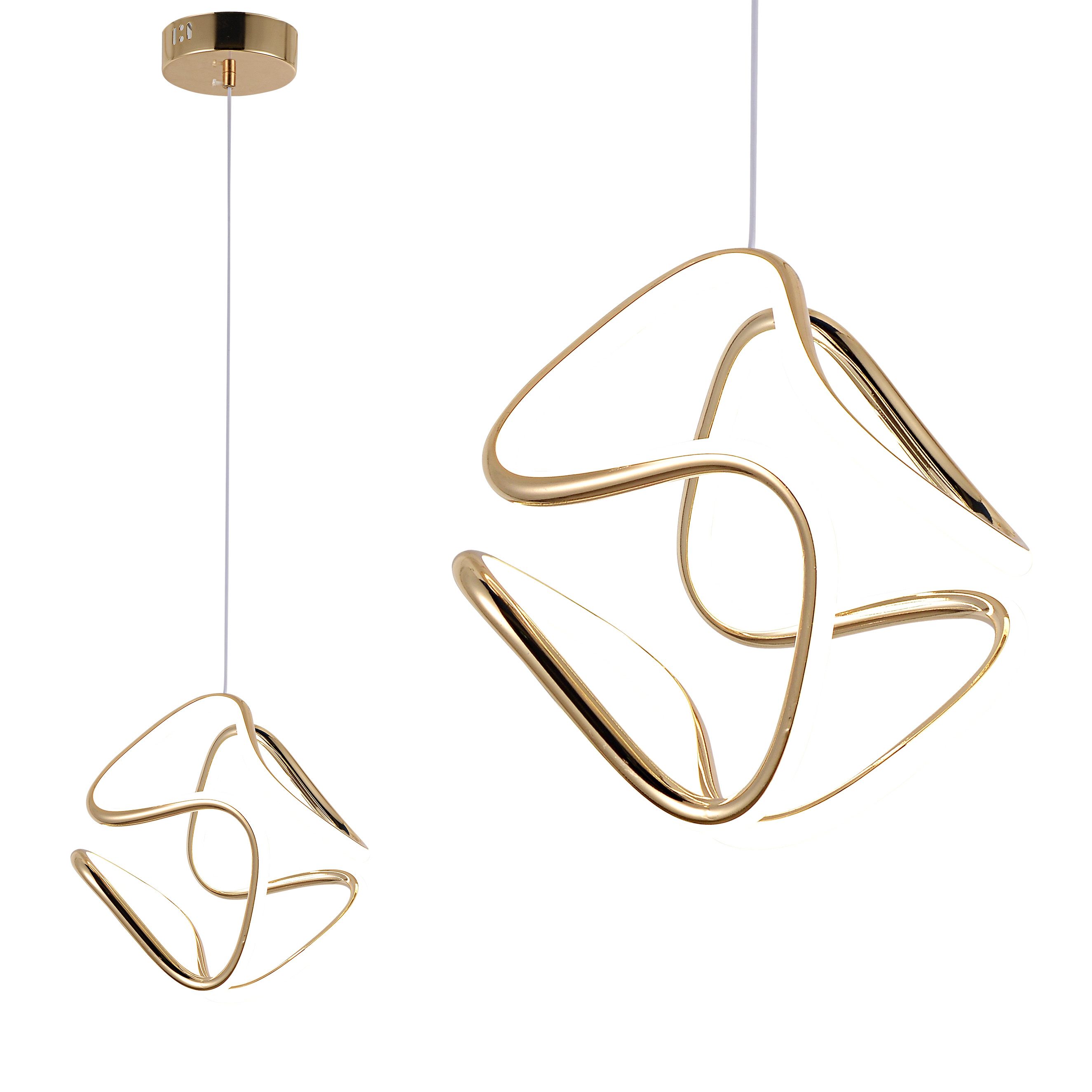TOOLIGHT hängande taklampa G067-CP LED Guld 128x24x25,5cm
