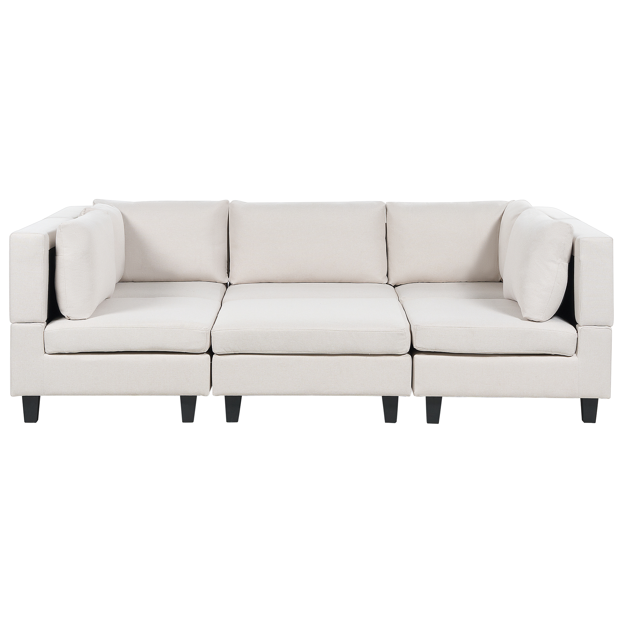 Modulär U-formad soffa 5-sits UNSTAD med fotpall Ljusbeige
