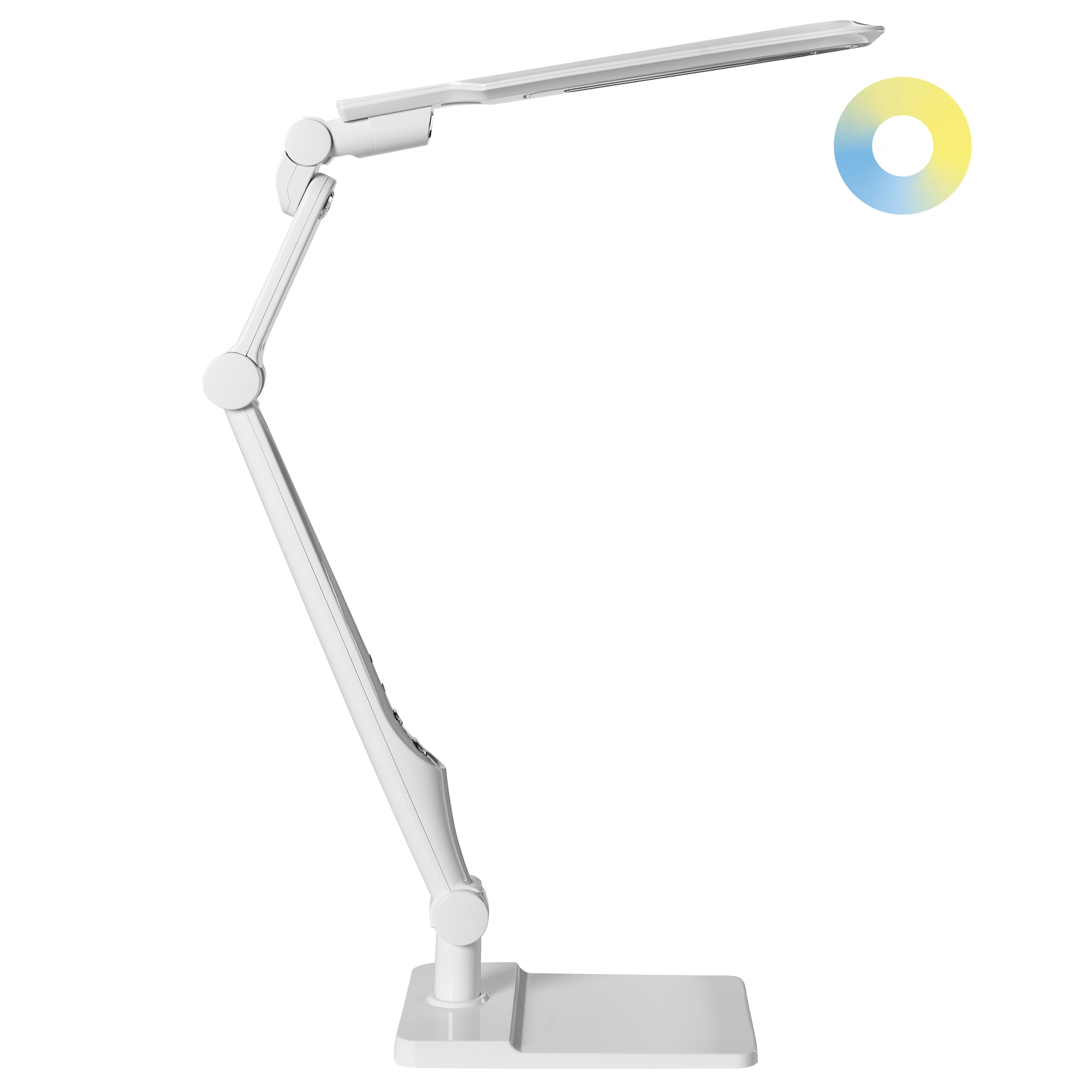 LED-skrivbordslampa PEGASI med dimmer Vit