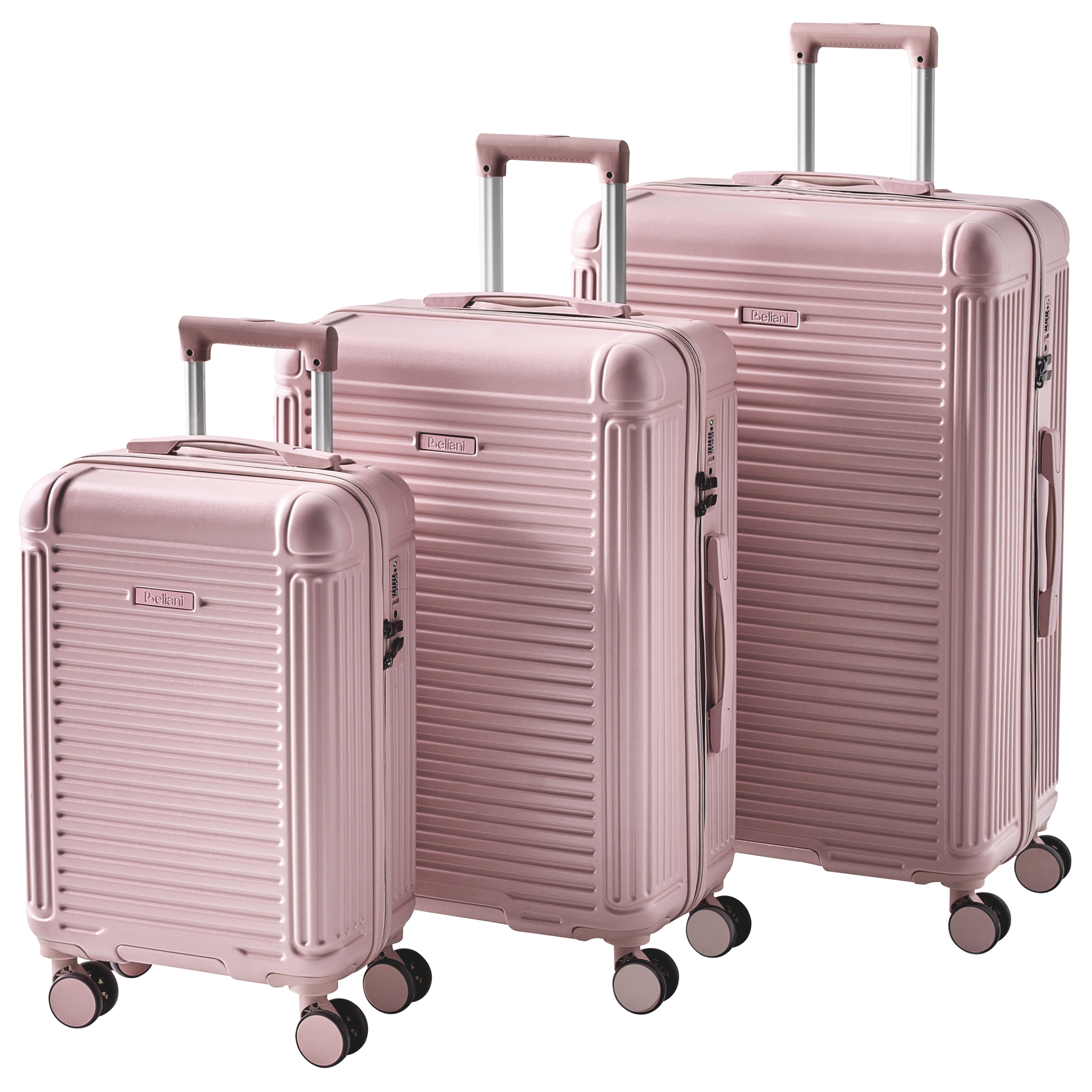 Set med 3 hårda resväskor MYNTIS Rosa