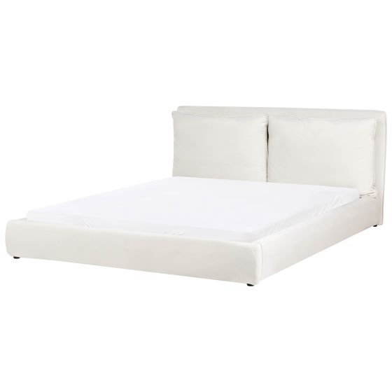 Vattensäng Sammet BAJONNA 180 x 200 cm Off-White
