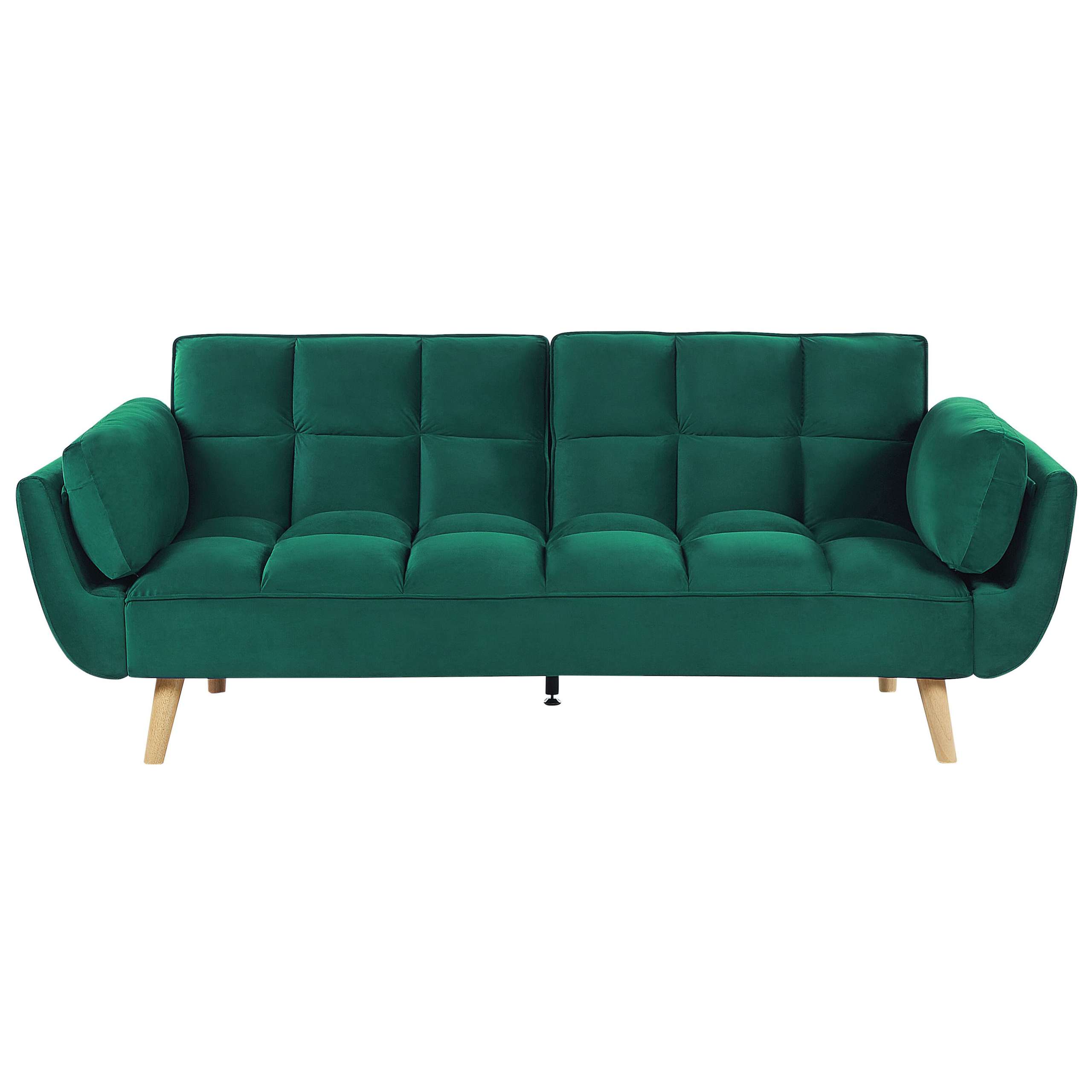 Bäddsoffa 3-sits ASBY Sammet Grön