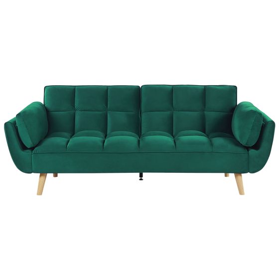 Bäddsoffa 3-sits ASBY Sammet Grön