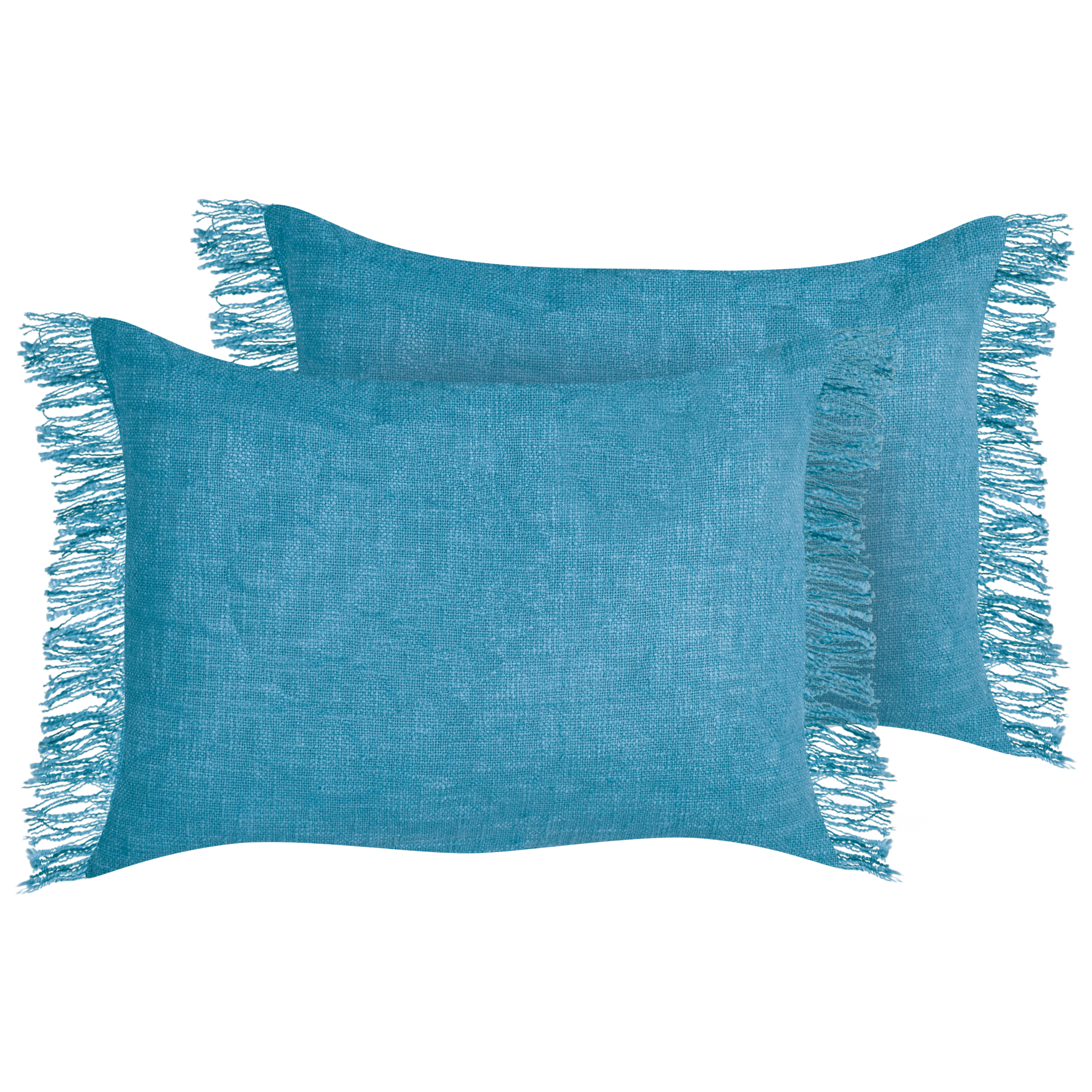 Set med 2 prydnadskuddar MABA 50 x 35 cm Bomull Blå Monokromt