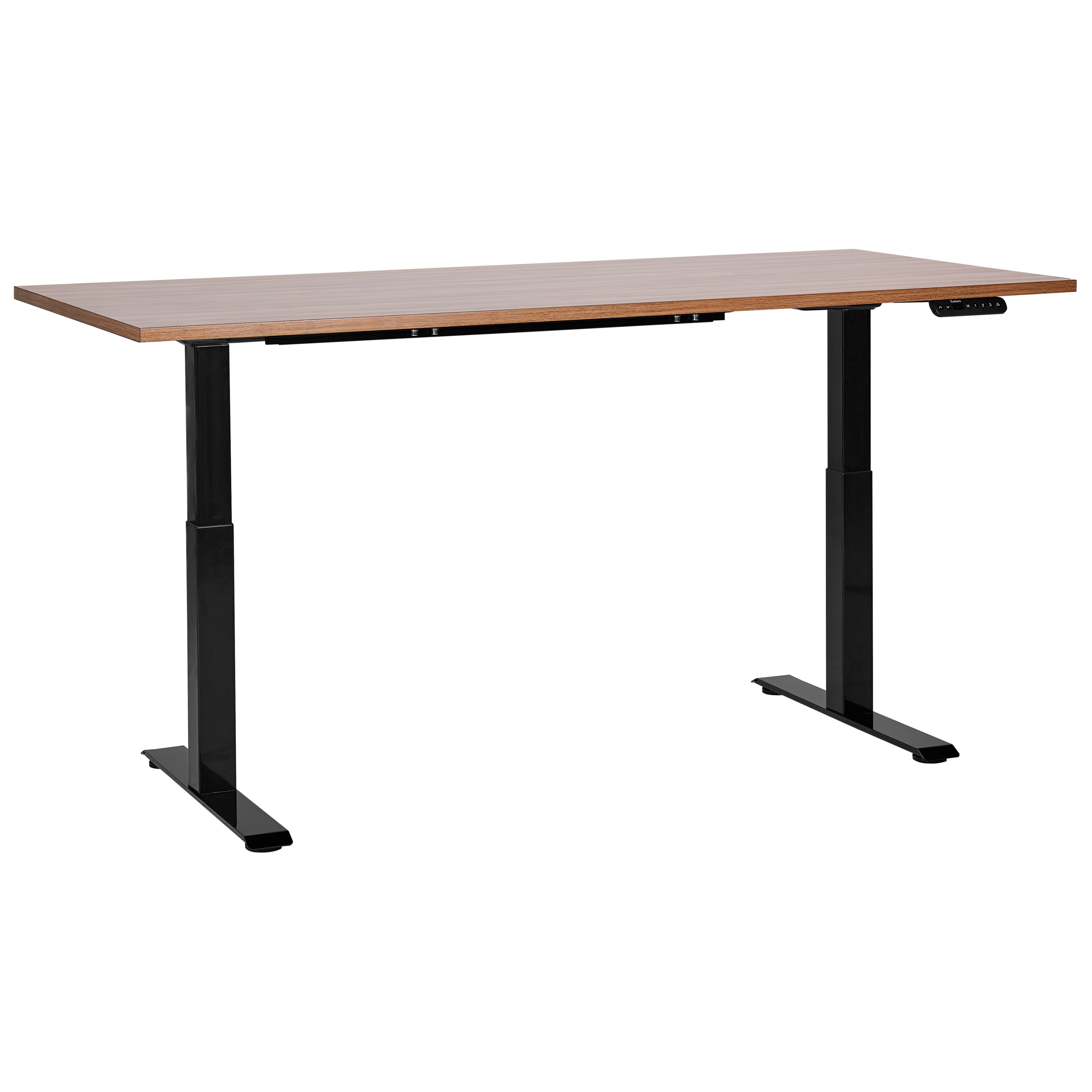 Elektriskt höj- och sänkbart skrivbord DESTINES 180 cm 80 cm Brun/ Svart