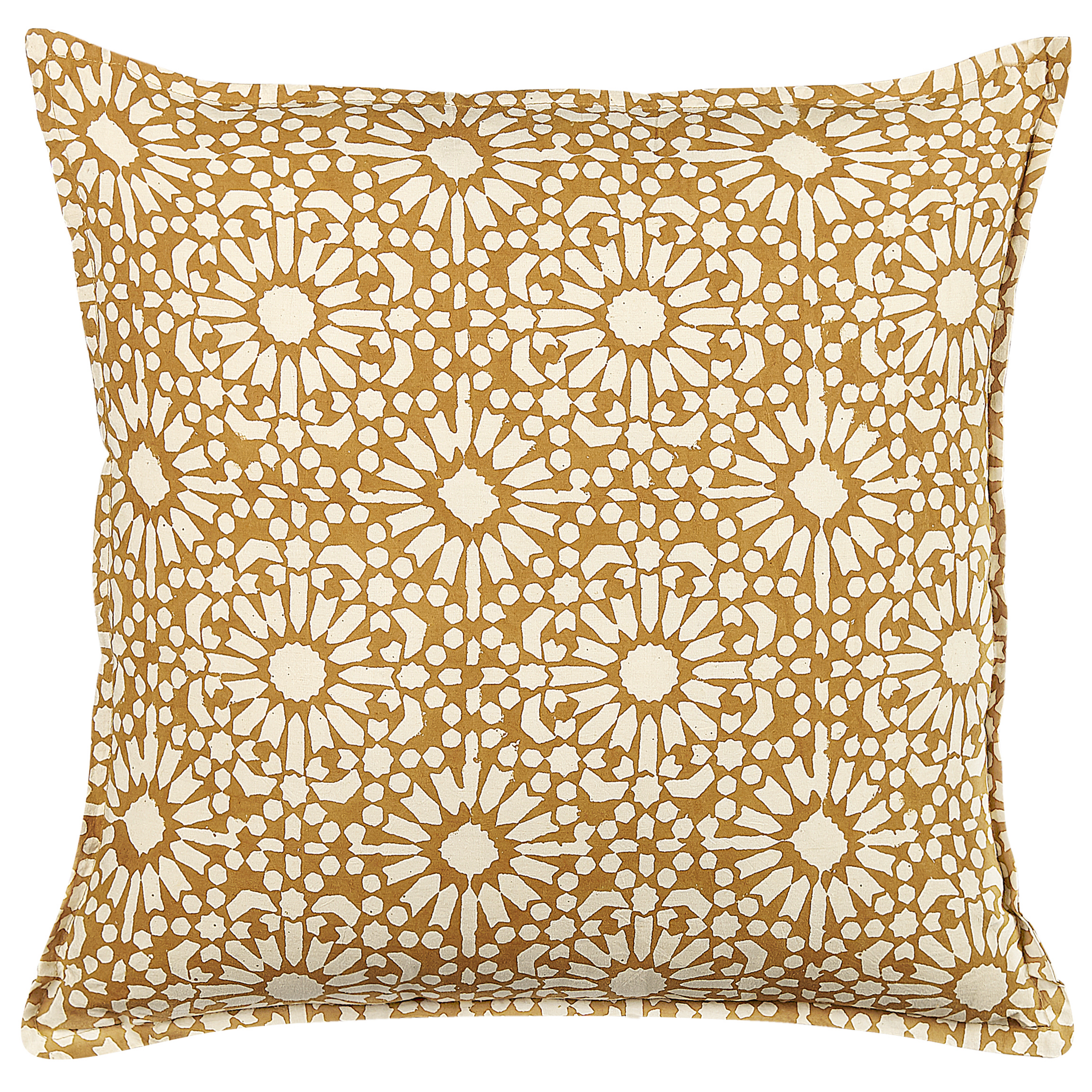 Prydnadskudde CEIBA 45 x 45 cm Bomull Beige Geometriskt tryck