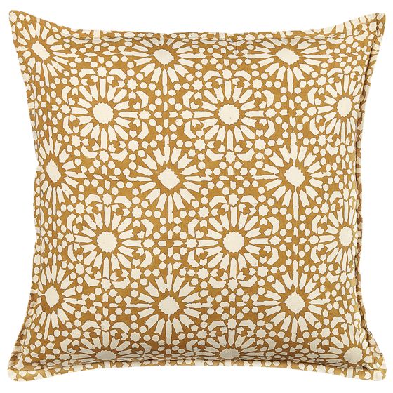 Prydnadskudde CEIBA 45 x 45 cm Bomull Beige Geometriskt tryck