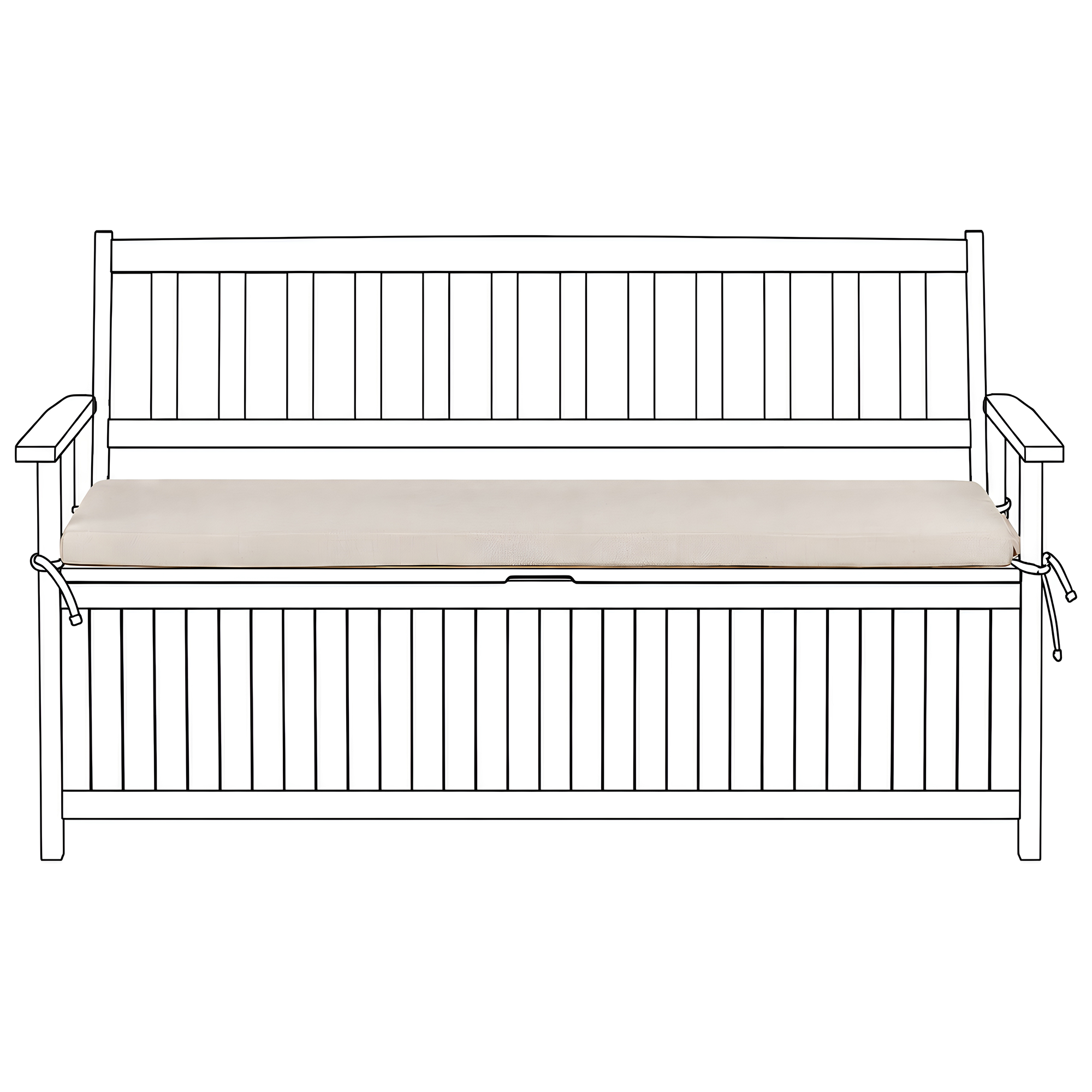 Sittdyna för bänk SOVANA 148 x 45 cm Beige