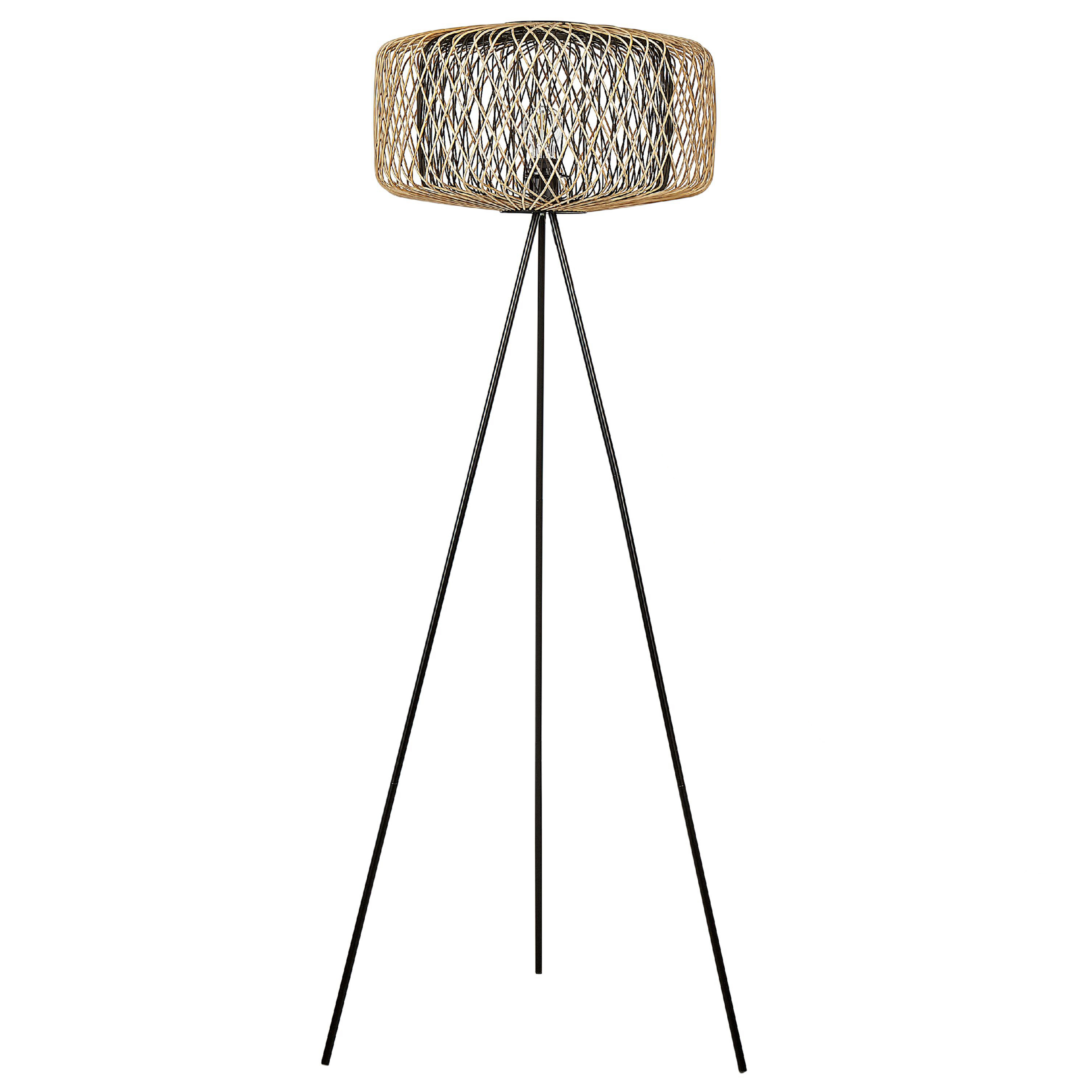 Golvlampa JAVARI Bambu Brun/ Svart