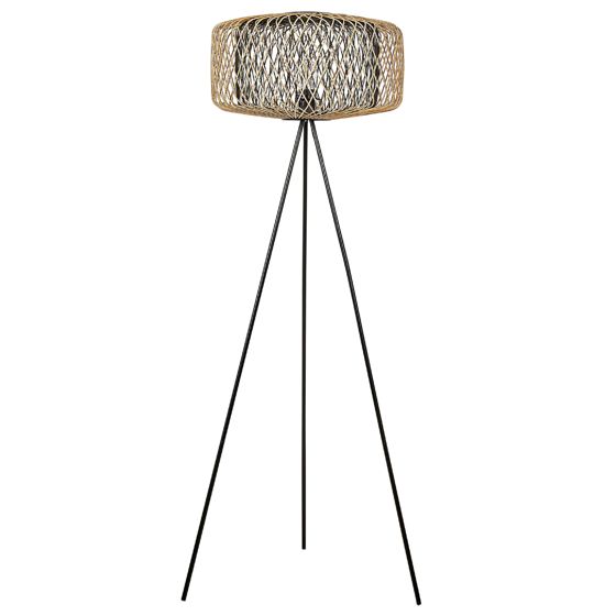 Golvlampa JAVARI Bambu Brun/ Svart