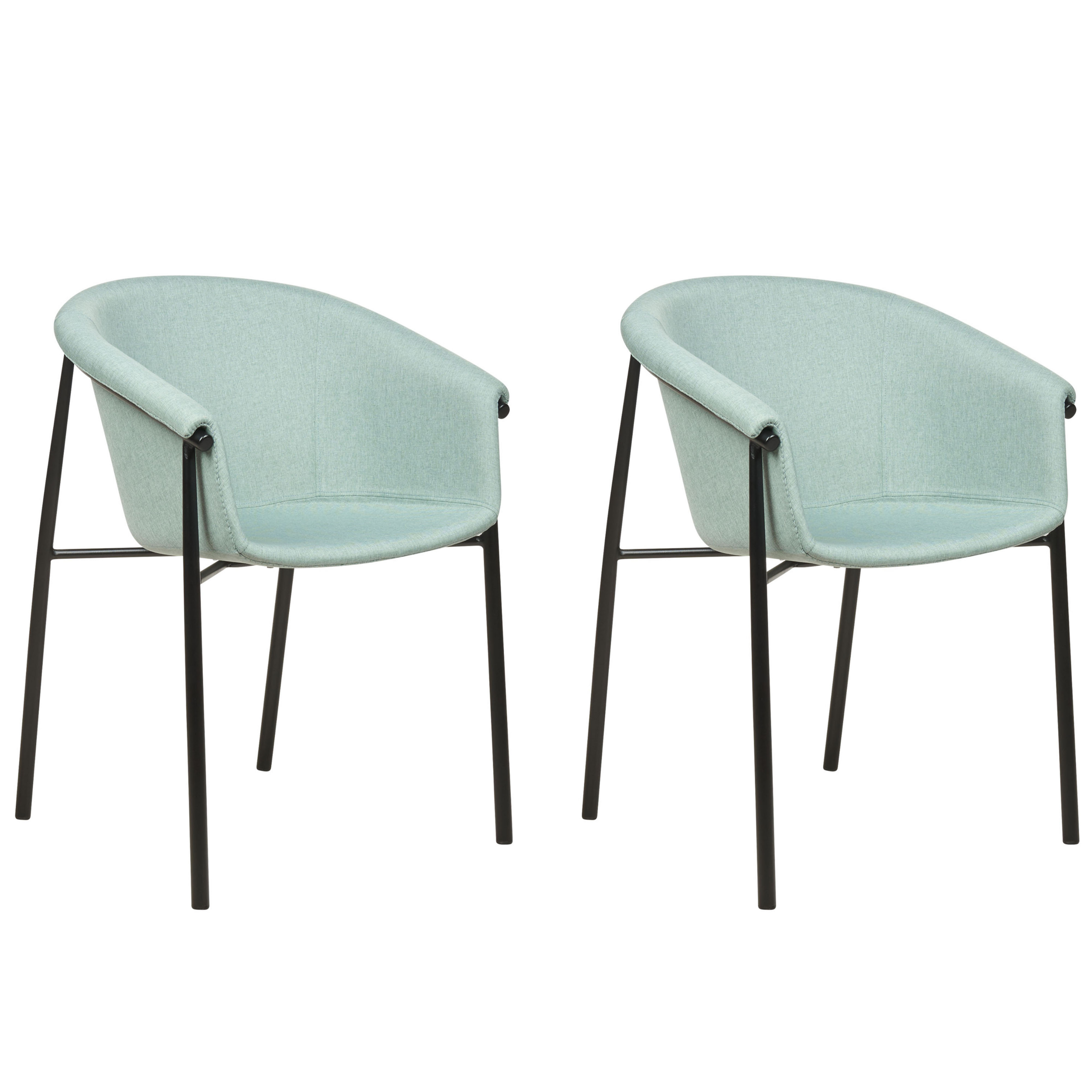 Set med 2 matstolar AMES Mintgrön
