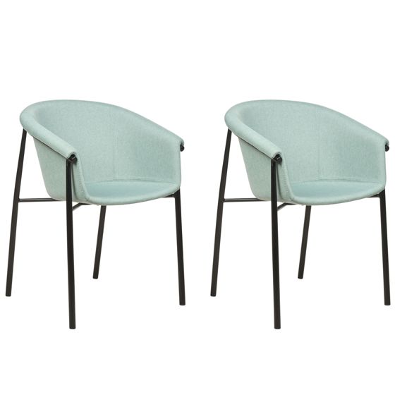Set med 2 matstolar AMES Mintgrön