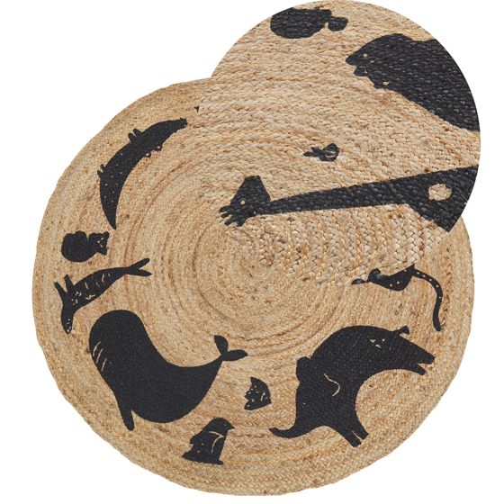 Barnmatta EARTH Beige ø 120 cm Jute