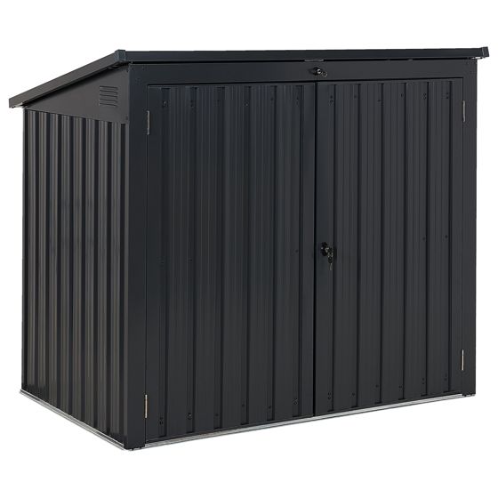 Redskapsförråd MOENA 158 cm 96 cm Metall Grafitgrå