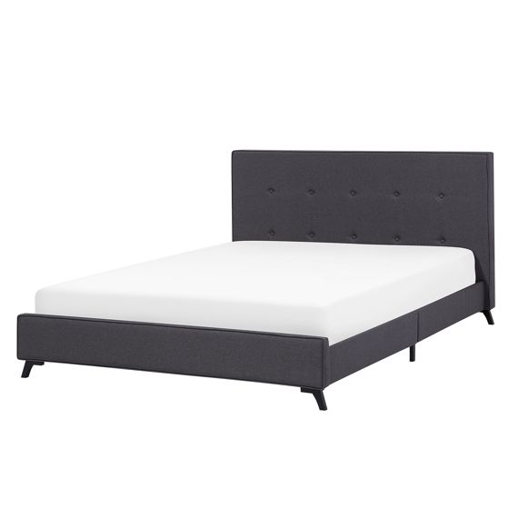 Säng med lamellram AMBASSADOR 160 x 200 cm Mörkgrå