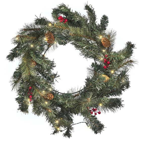 Julkrans LED TENALA 60 cm Grön