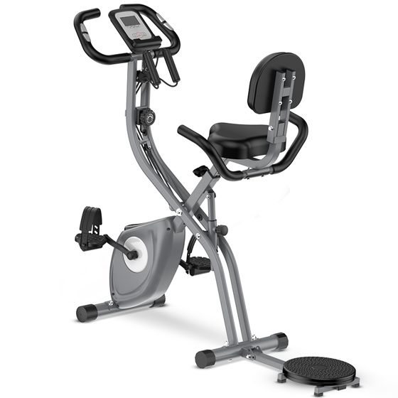3 i 1 vikbar motionscykel LCD app 10 motståndsnivåer för arm ben och helkropp