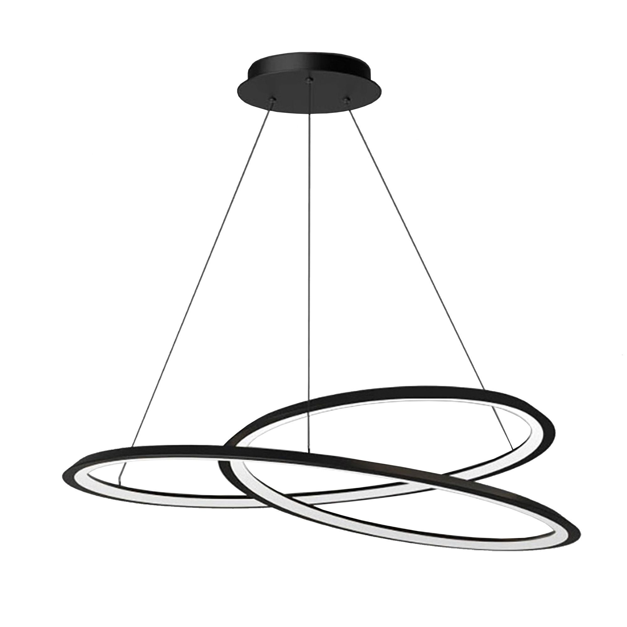 TOOLIGHT hängande taklampa APP1194-CP Svart 60x60x95cm