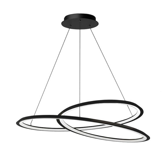 TOOLIGHT hängande taklampa APP1194-CP Svart 60x60x95cm