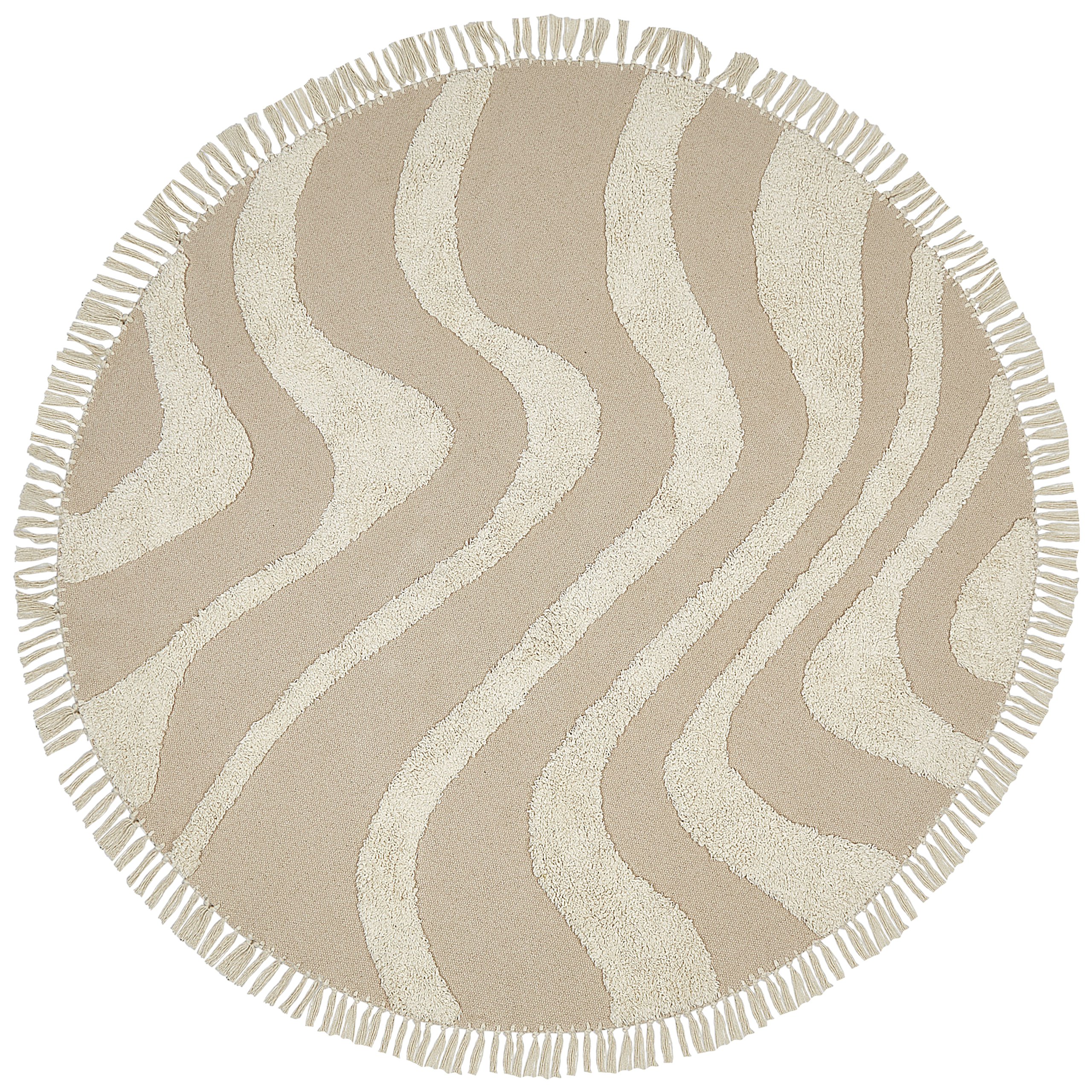 Matta ARTMAK Beige ø 140 cm Bomull