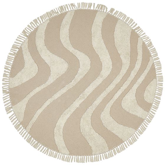 Matta ARTMAK Beige ø 140 cm Bomull