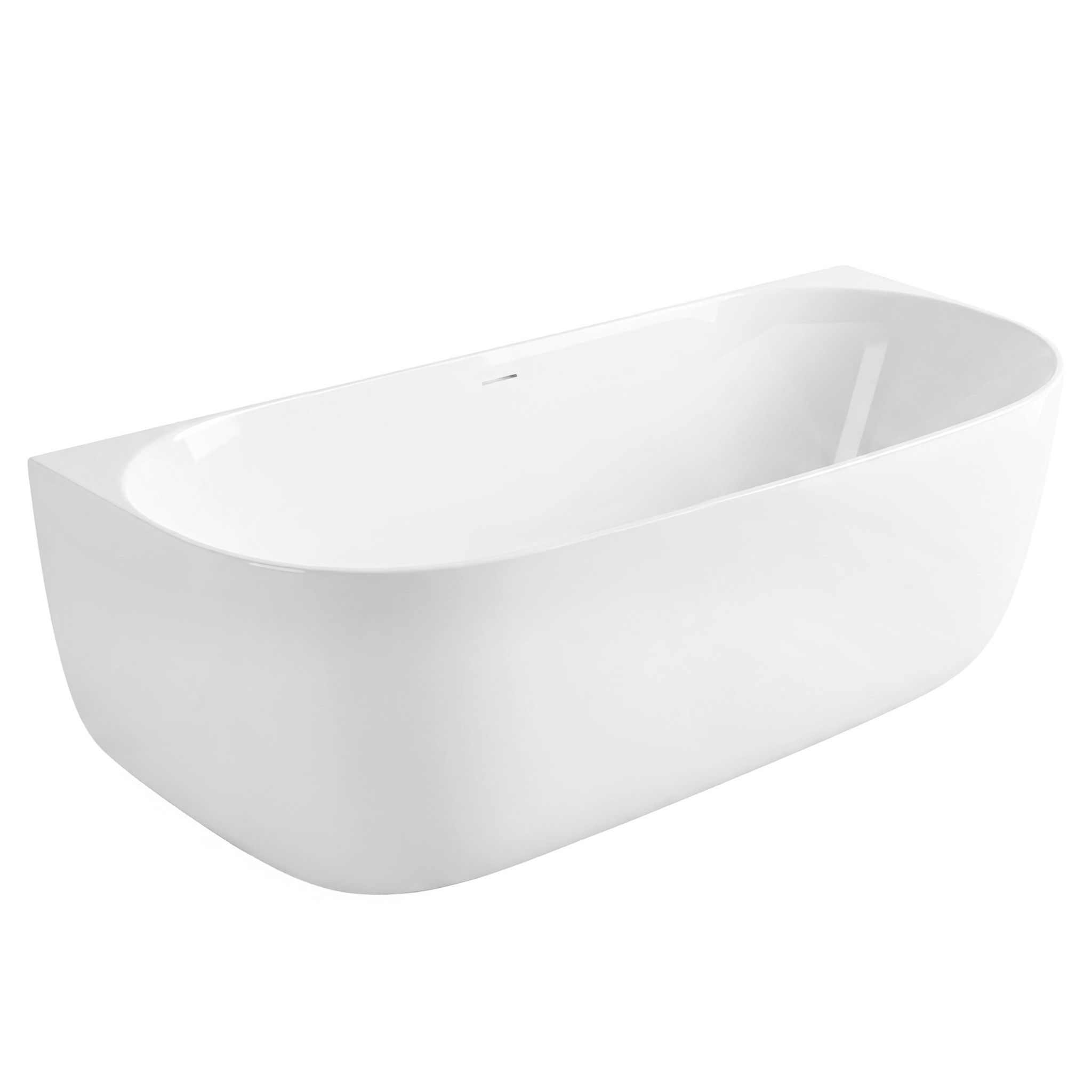 REA badkar för väggplacering Eris 170, Vit, 170x79,5x57,5cm