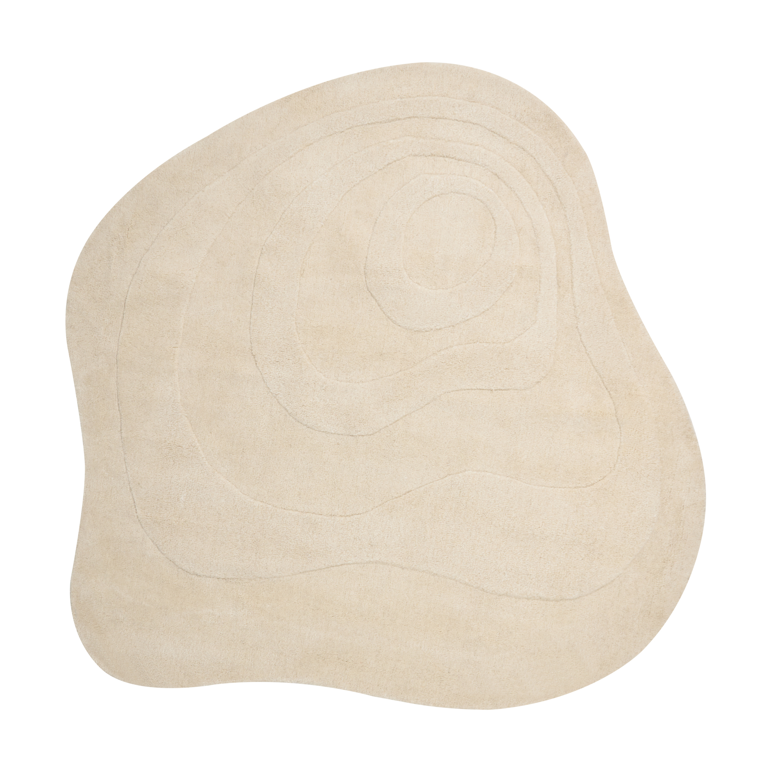 Matta GORANO Ljusbeige 160 x 160 cm Viskos