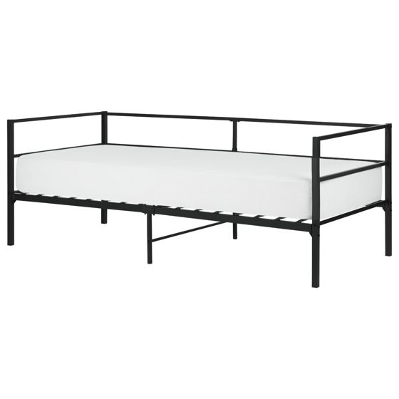 Säng med lamellram Metall BATTUT 90 x 200 cm Svart