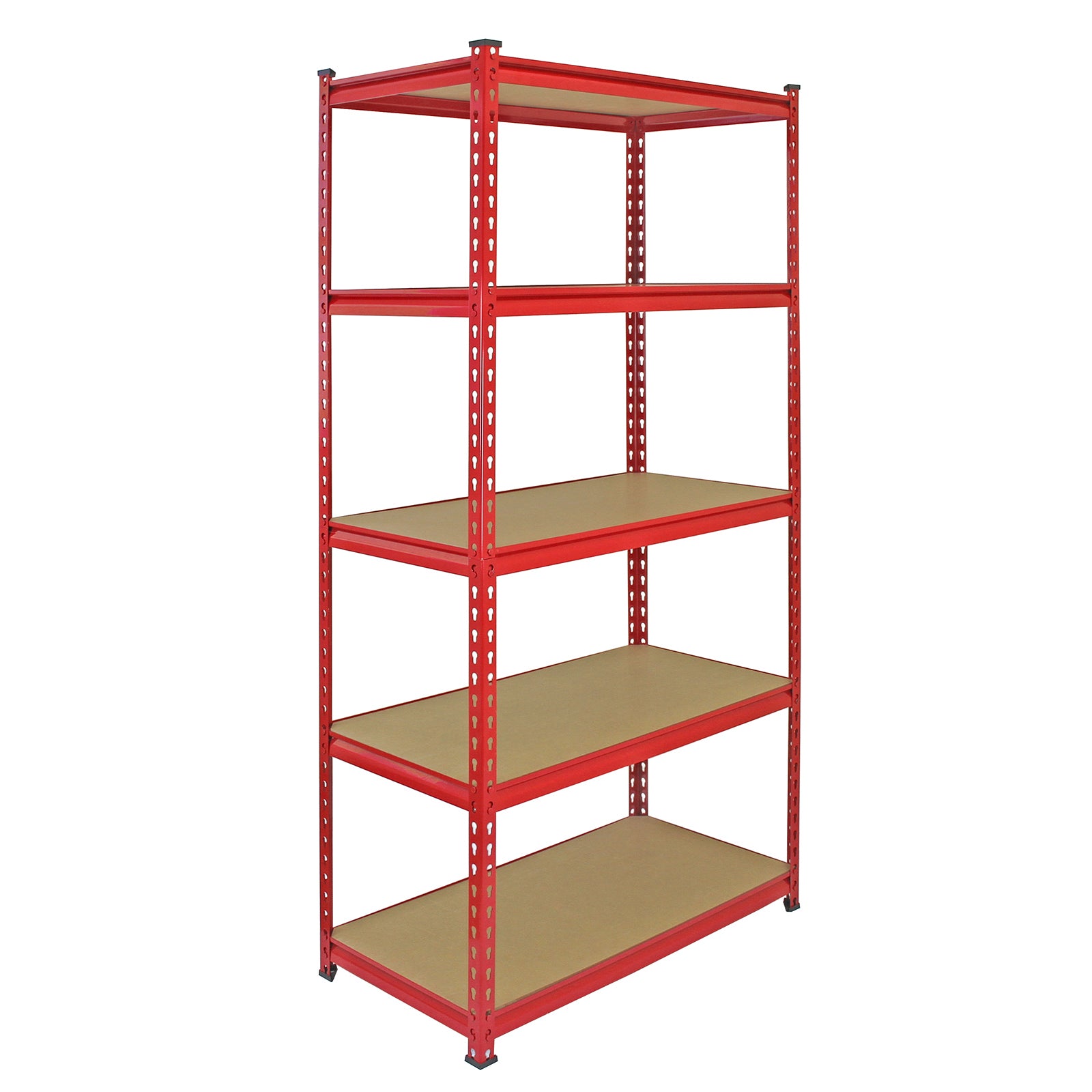 5 x röda Z-Rax garagehyllor 90 cm