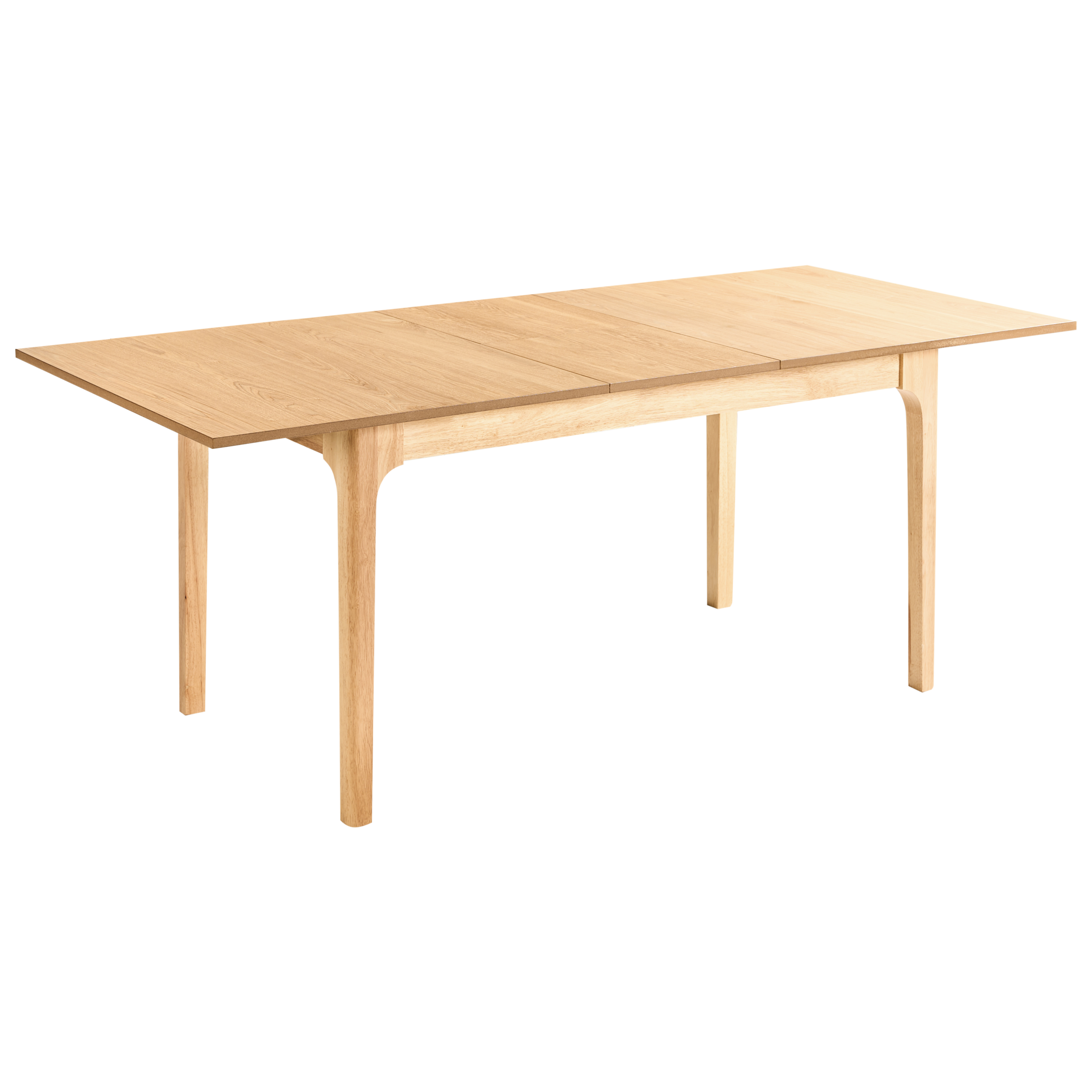 Förlängningsbart matbord DELMAS Ljus askfanér 160/200 cm 90 cm