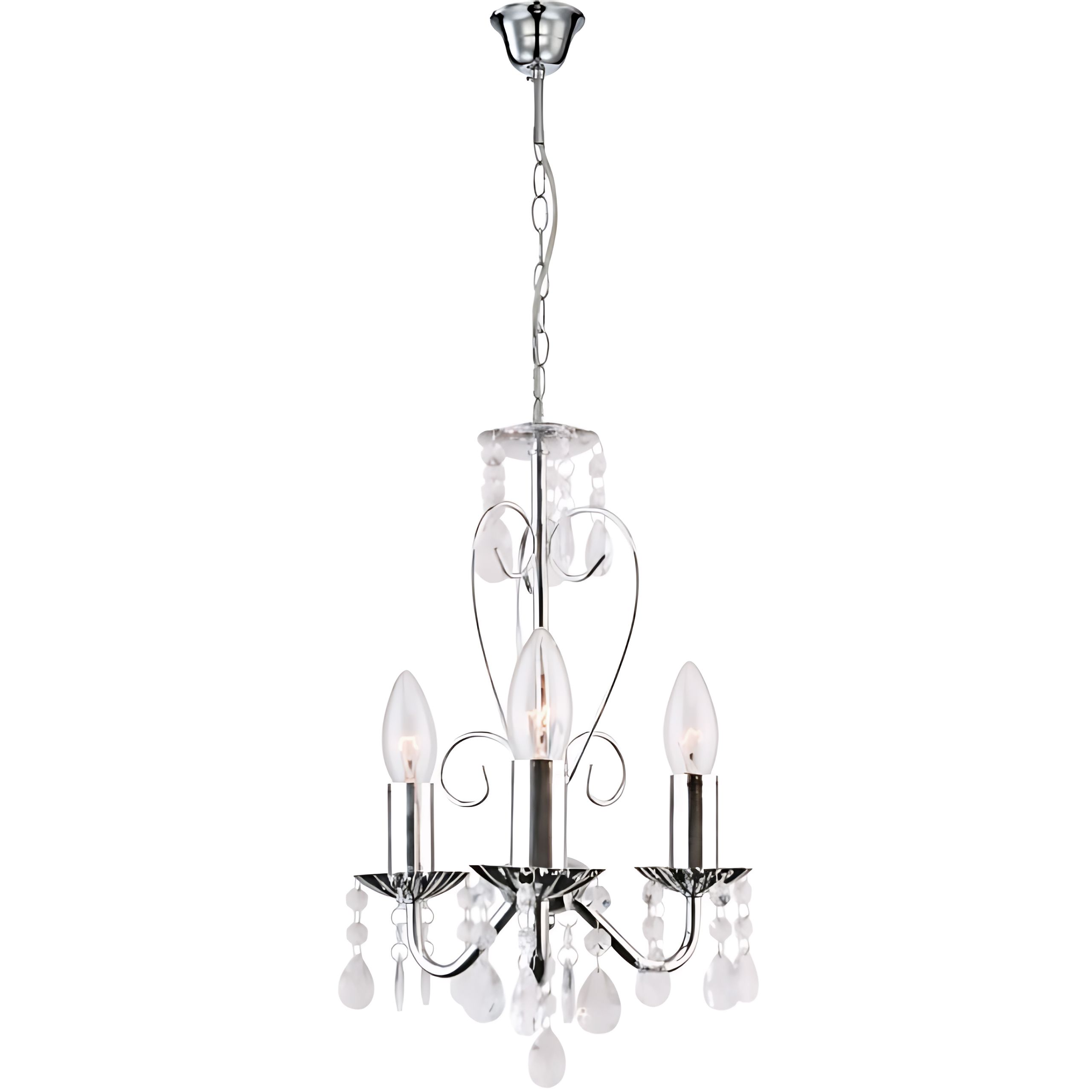 Toolight Hängande taklampa EBT011-3CP Krom 125x75x25cm
