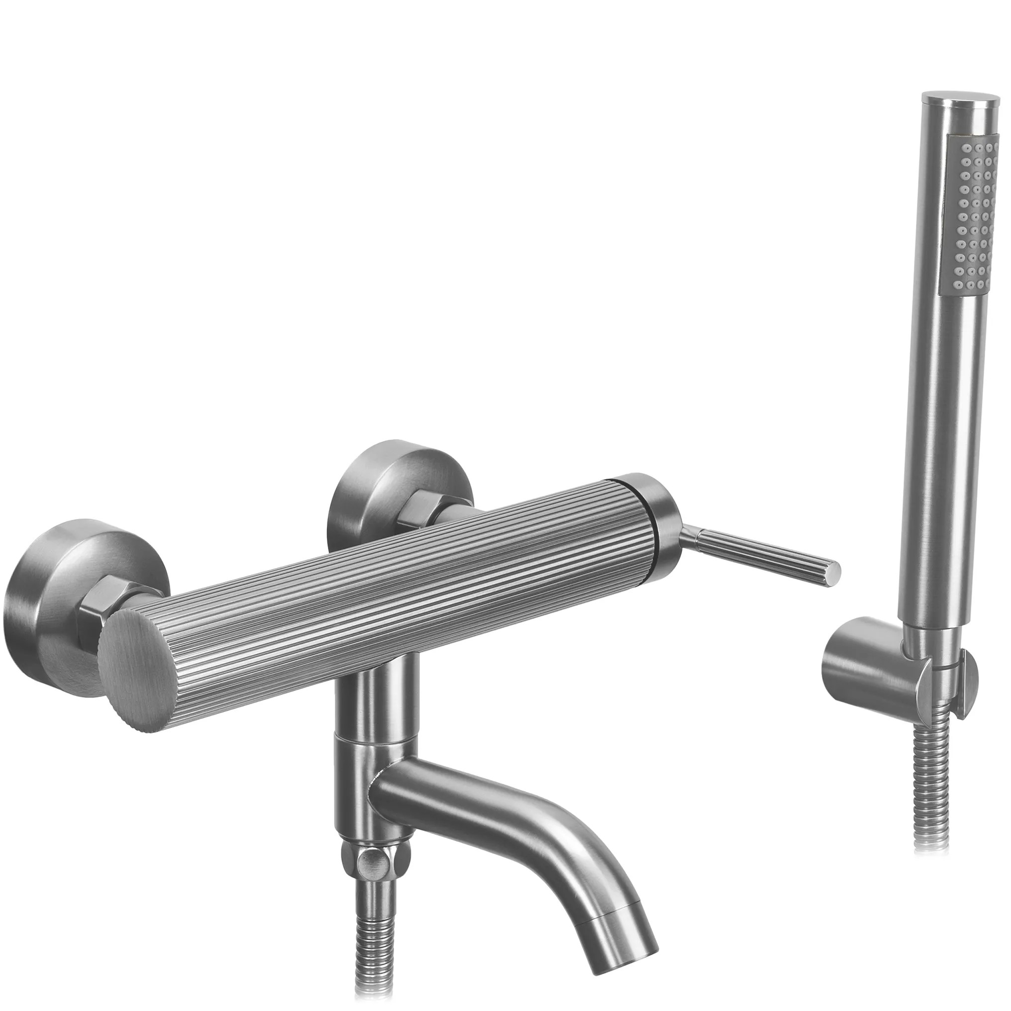 REA Badkarsblandare Argon Borstad Nickel, 13x24,5x12cm