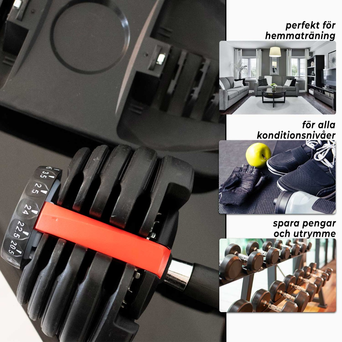 Core justerbar hantel 24 kg