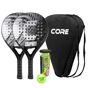 Core padelracket graphite PRO set, 2 racketar och bollar