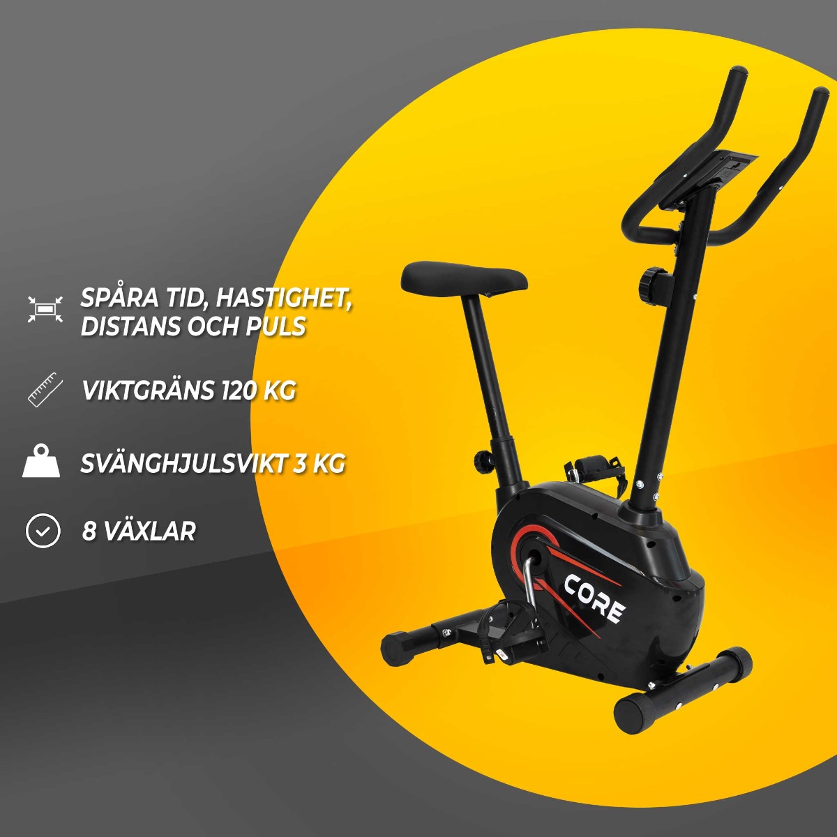 Core motionscykel med 3kg magnetmotstånd