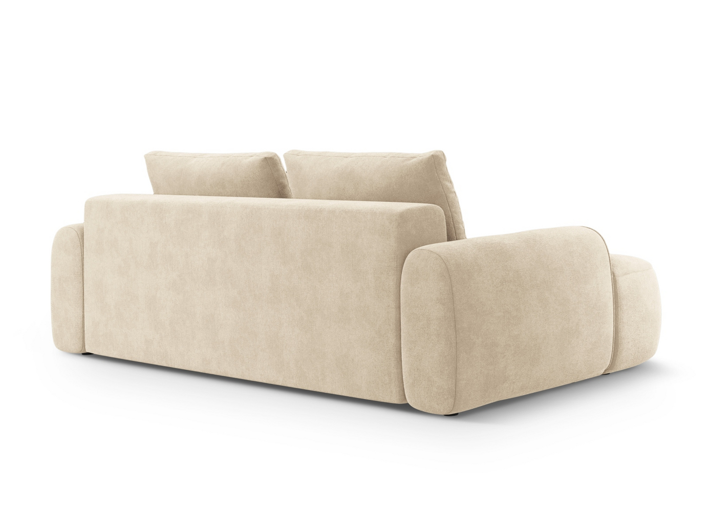 Cosmopolitan Design sammetsbäddsoffa med förvaring, "Linz", 4-sits, 250 × 100 × 84 cm, Vogue, svarta plastben
