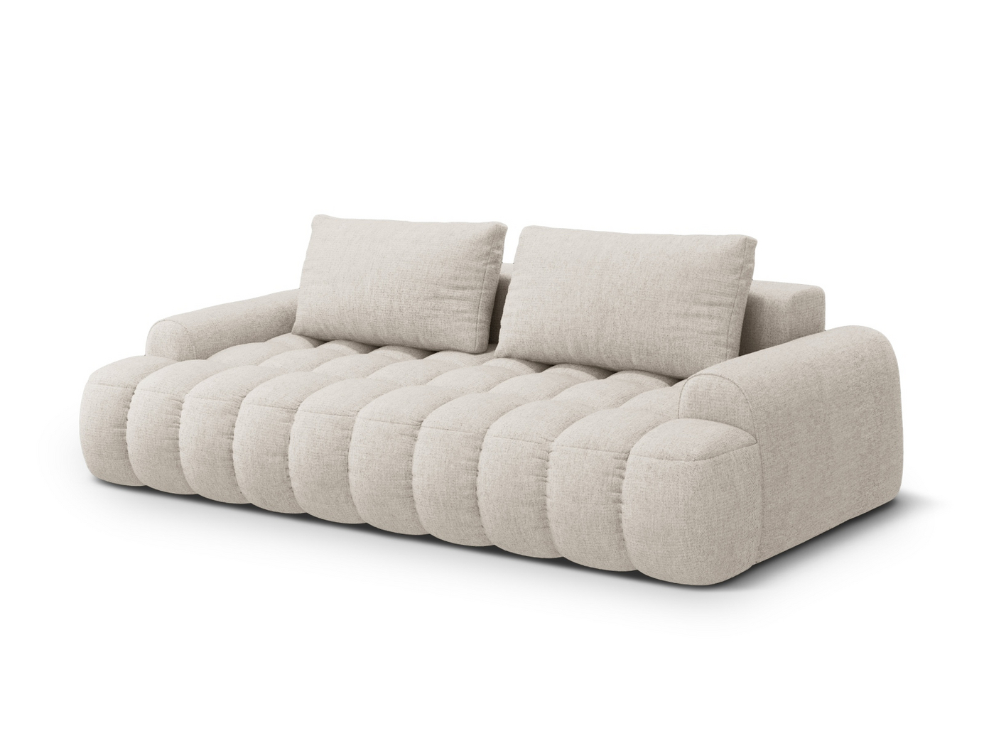 Cosmopolitan Design bäddsoffa med förvaring, "Linz", 4-sits, 250 × 100 × 84 cm, Sorella, svarta plastben