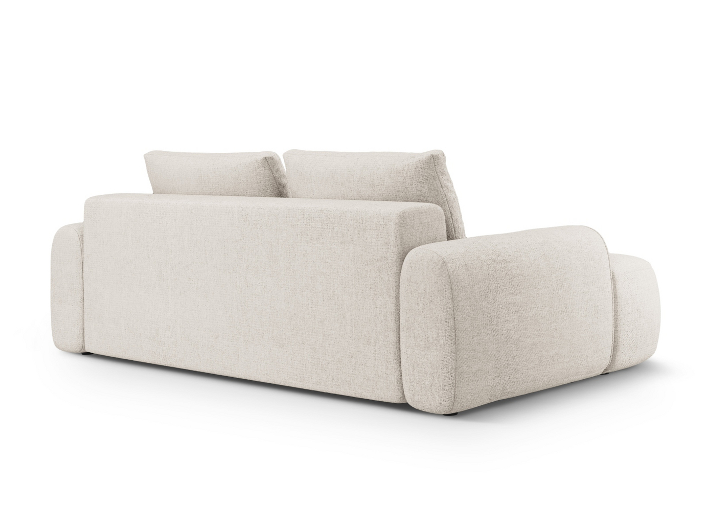 Cosmopolitan Design bäddsoffa med förvaring, "Linz", 4-sits, 250 × 100 × 84 cm, Sorella, svarta plastben