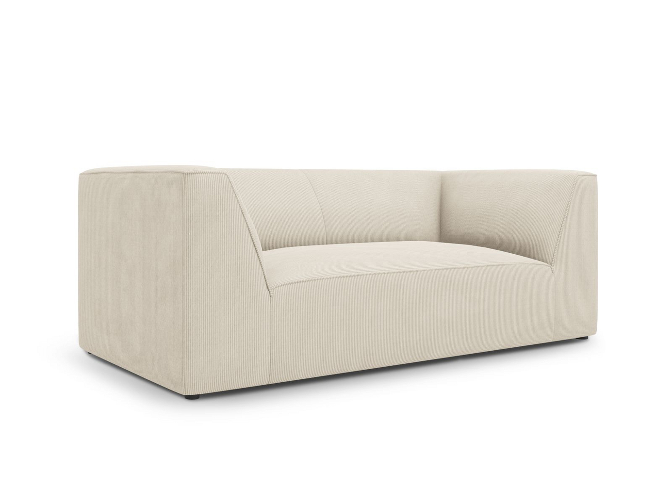 Cosmopolitan Design soffa, "Siena", 2-sits, 174 × 92 × 69 cm, Scala, svarta plastben