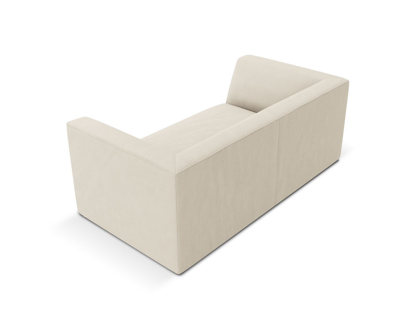 Cosmopolitan Design soffa, "Siena", 2-sits, 174 × 92 × 69 cm, Scala, svarta plastben