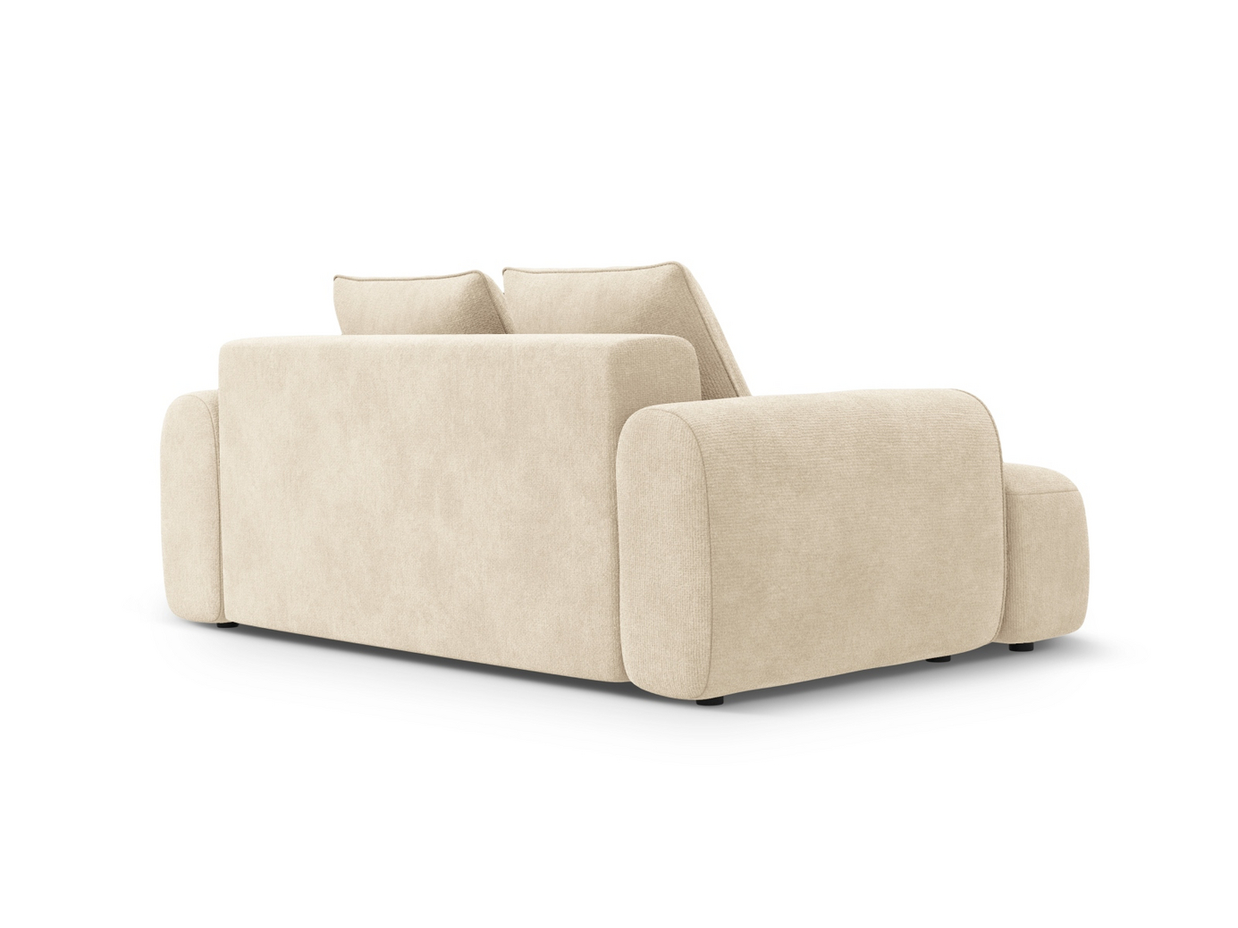 Cosmopolitan Design sammetssoffa, "Calma", 2-sits, 175 × 100 × 84 cm, Vogue, svarta plastben