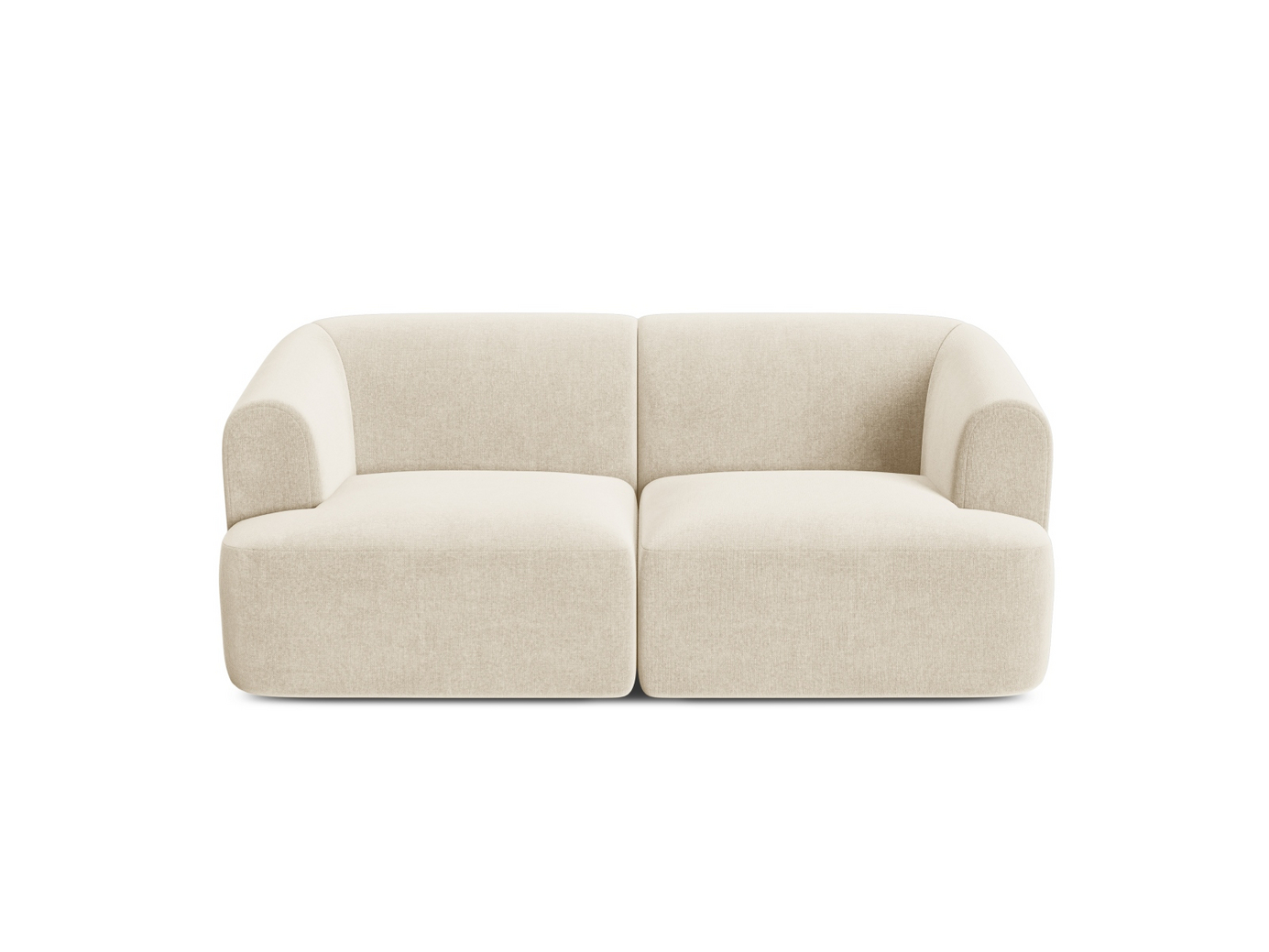 Cosmopolitan Design sammetsmodulsoffa, "Campi", 2-sits, 180 × 90 × 70 cm, Vogue, svarta plastben
