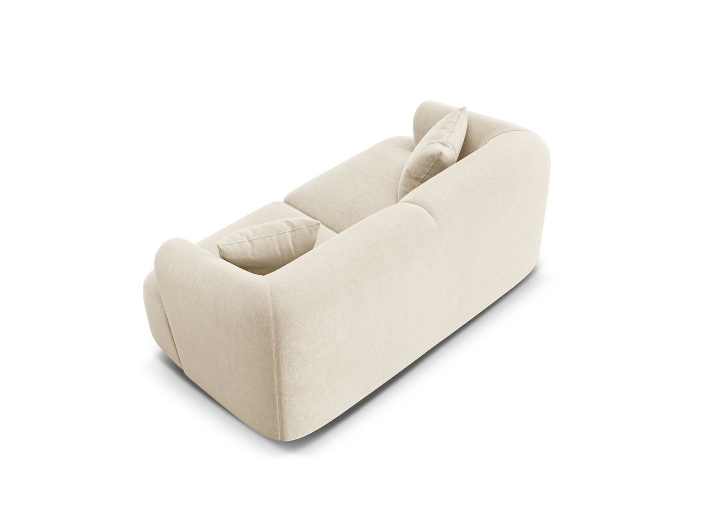 Cosmopolitan Design sammetsmodulsoffa, "Campi", 2-sits, 180 × 90 × 70 cm, Vogue, svarta plastben