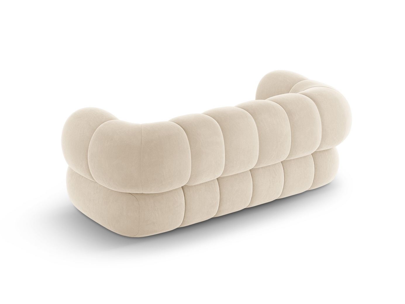 Cosmopolitan Design sammetssoffa, "Koge", 2-sits, 180 × 95 × 70 cm, Vogue, svarta plastben