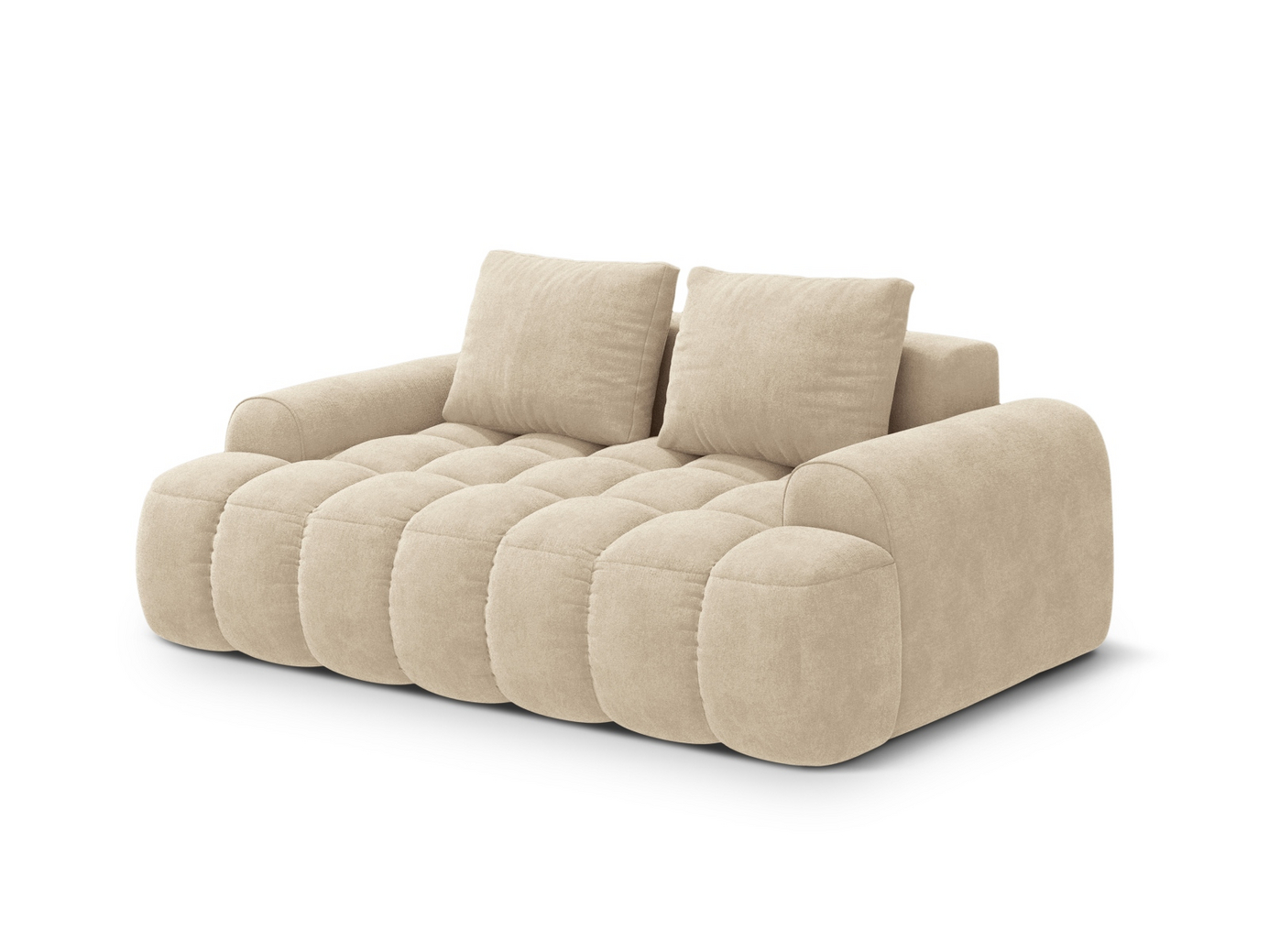 Cosmopolitan Design sammetssoffa, "Linz", 2-sits, 175 × 100 × 84 cm, Vogue, svarta plastben